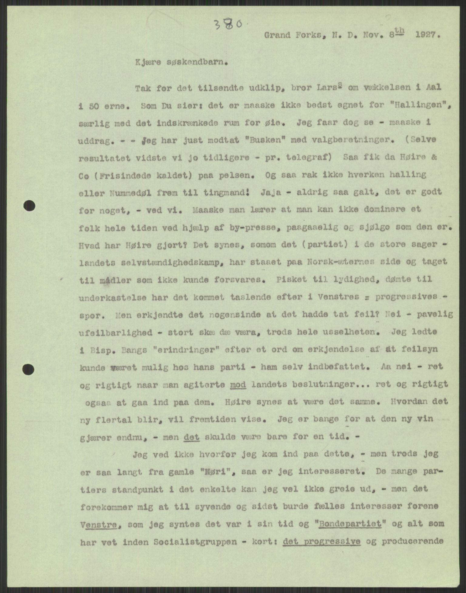 Samlinger til kildeutgivelse, Amerikabrevene, AV/RA-EA-4057/F/L0037: Arne Odd Johnsens amerikabrevsamling I, 1855-1900, p. 849