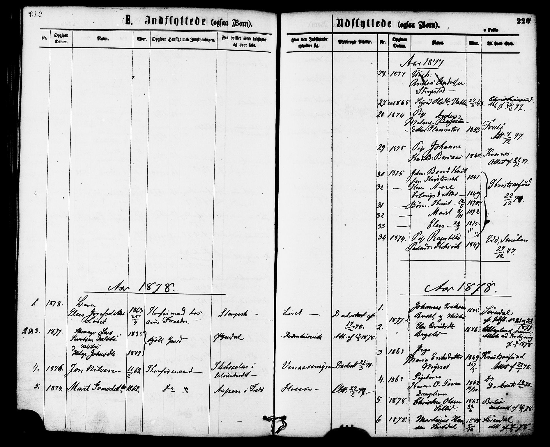 Ministerialprotokoller, klokkerbøker og fødselsregistre - Møre og Romsdal, AV/SAT-A-1454/586/L0986: Parish register (official) no. 586A12, 1867-1878, p. 220