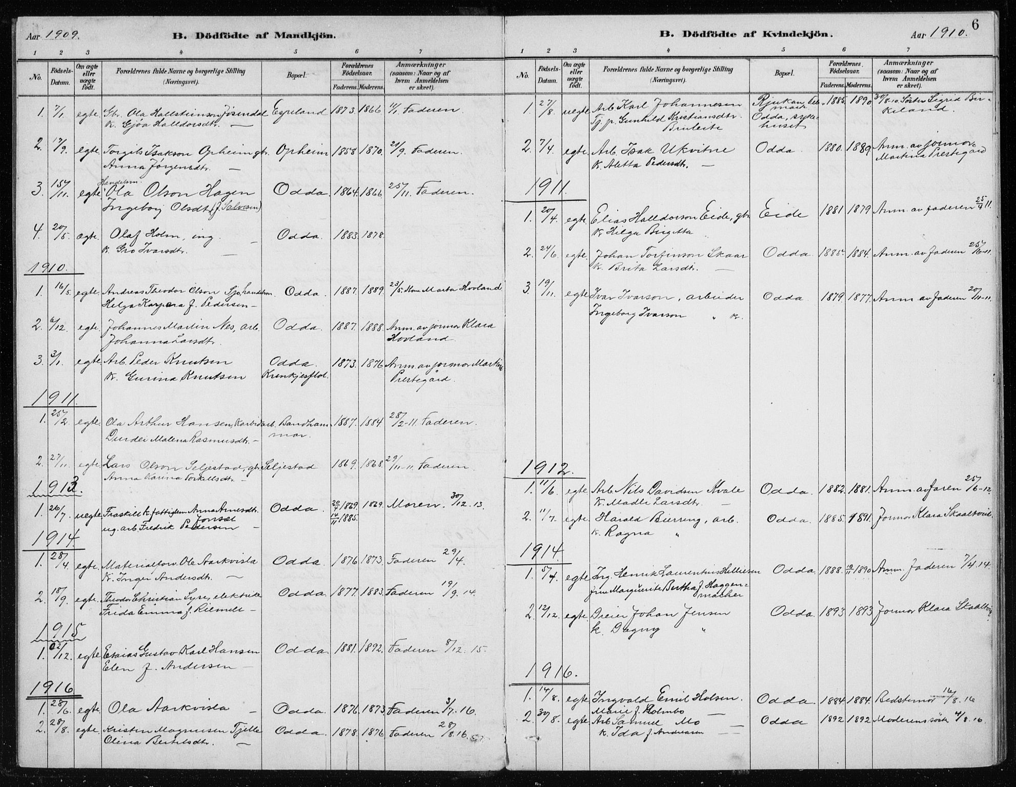 Odda Sokneprestembete, AV/SAB-A-77201/H/Haa: Parish register (official) no. D 1, 1887-1914, p. 6