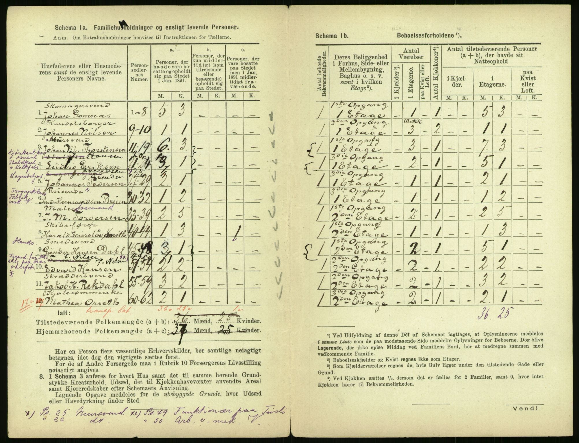 RA, 1891 census for 0301 Kristiania, 1891, p. 26624