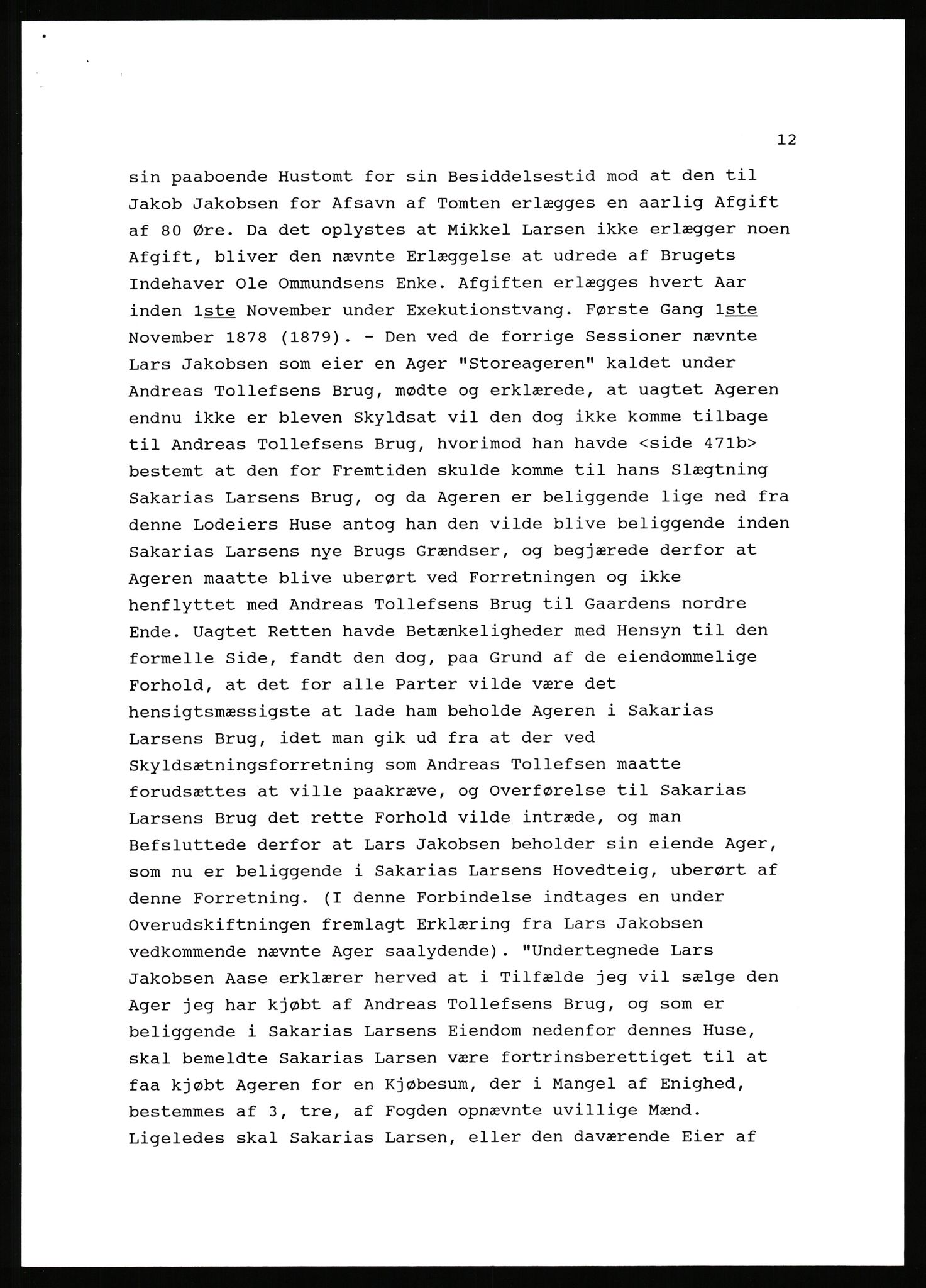 Statsarkivet i Stavanger, AV/SAST-A-101971/03/Y/Yj/L0101: Avskrifter sortert etter gårdsnavn: Årstad - Åse øvre, 1750-1930, p. 586