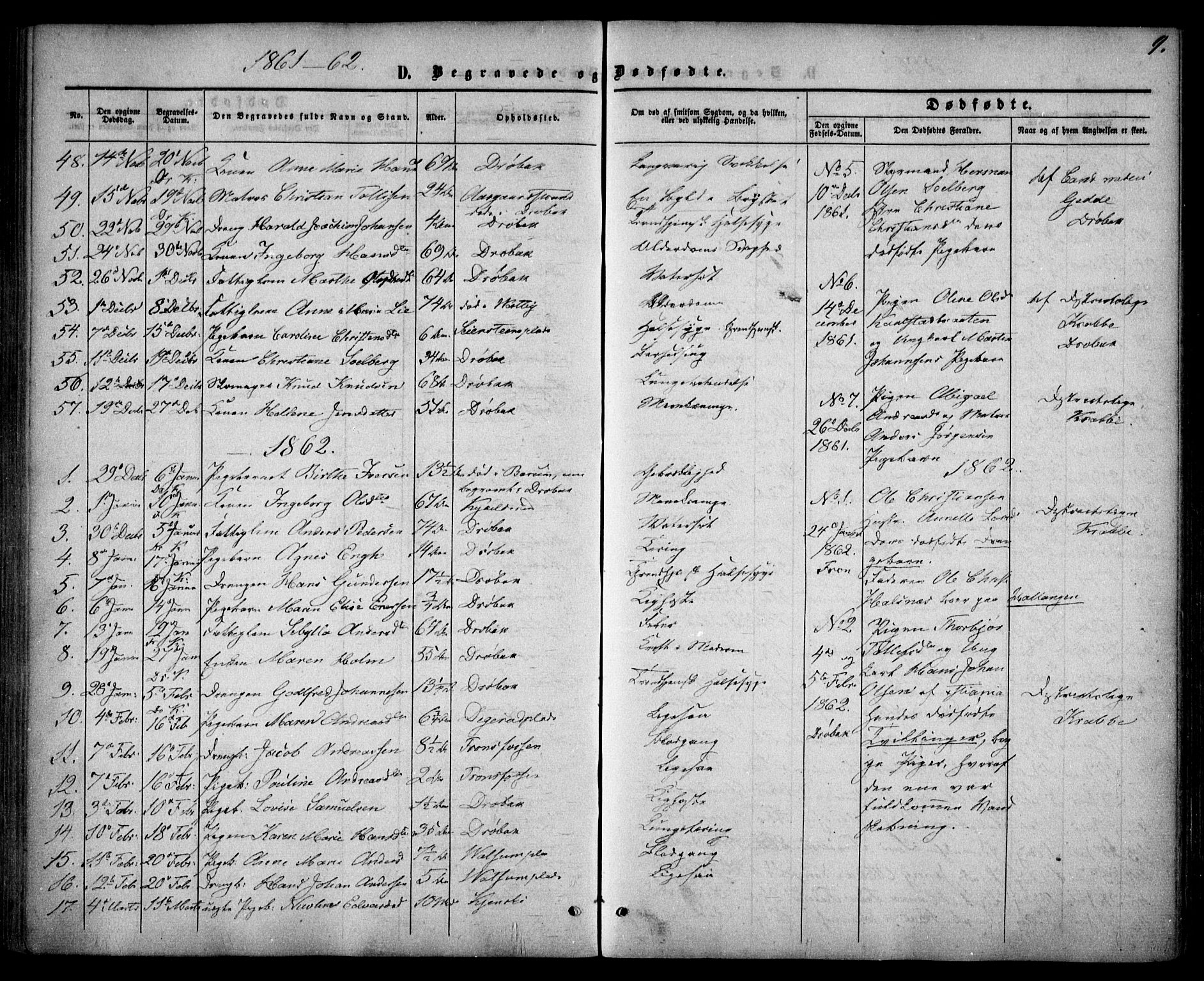 Drøbak prestekontor Kirkebøker, SAO/A-10142a/F/Fa/L0002: Parish register (official) no. I 2, 1858-1870, p. 9