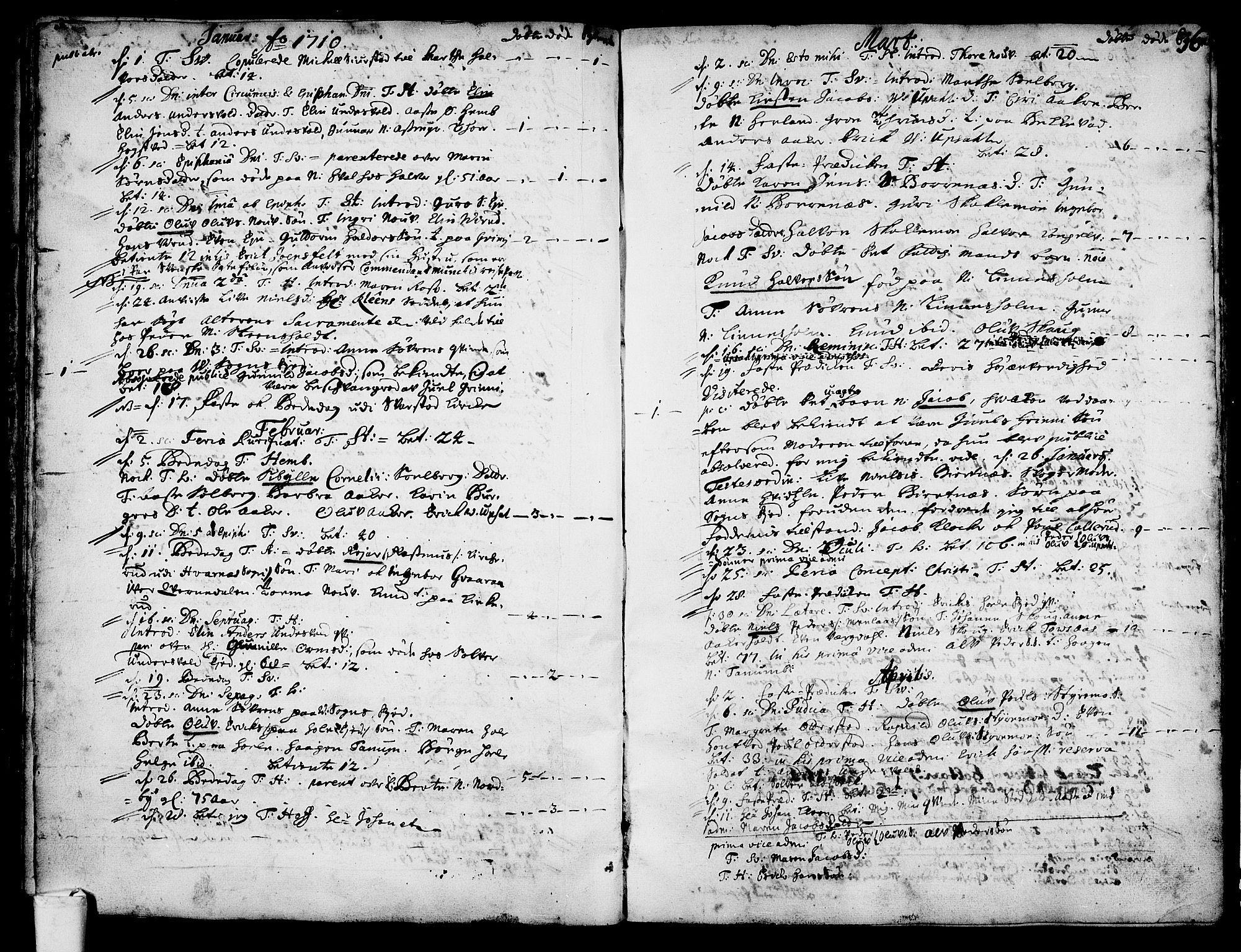 Lardal kirkebøker, SAKO/A-350/F/Fa/L0001: Parish register (official) no. I 1, 1704-1725, p. 36
