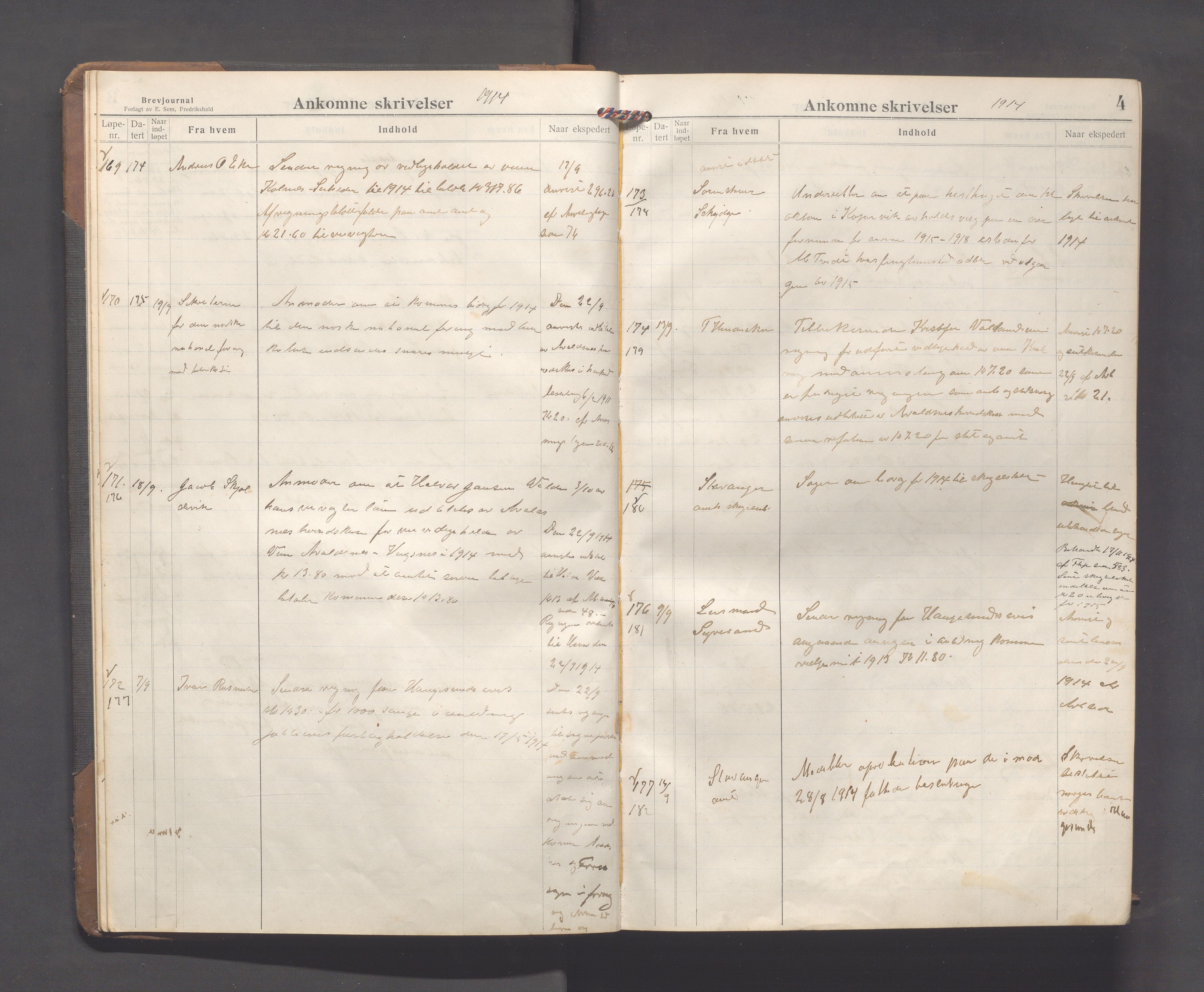 Avaldsnes kommune - Formannskapet, IKAR/K-101651/C/Ca/L0005: Journal, 1914-1919, p. 4