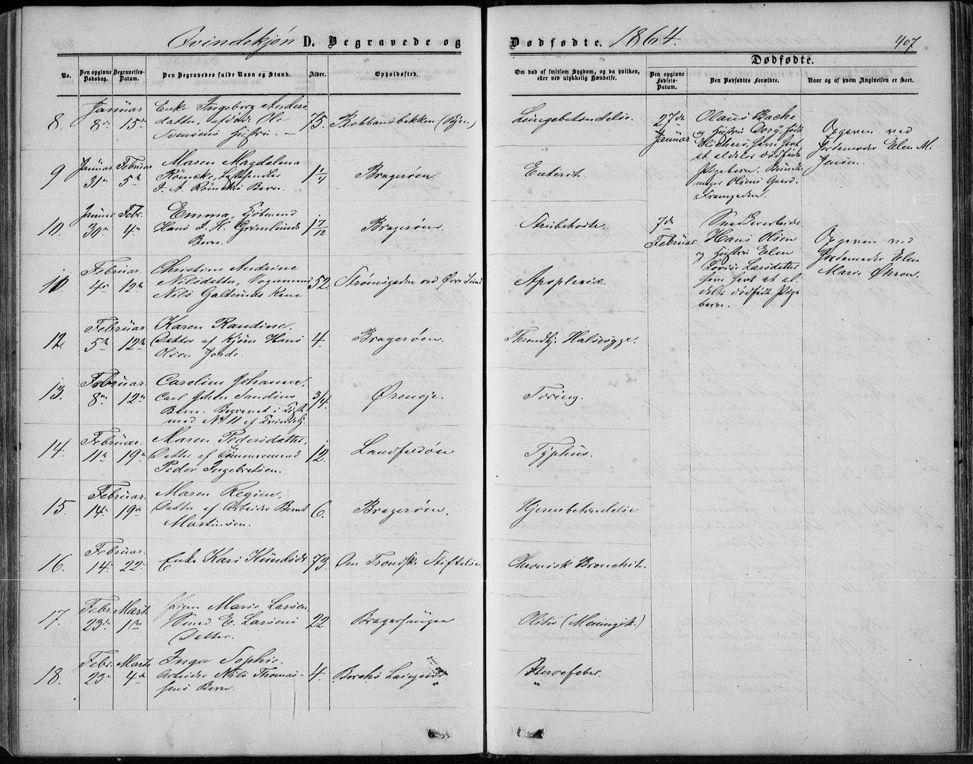 Bragernes kirkebøker, AV/SAKO-A-6/F/Fb/L0003: Parish register (official) no. II 3, 1860-1868, p. 407