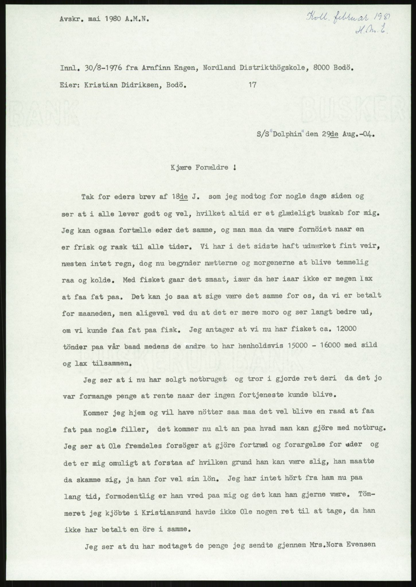 Samlinger til kildeutgivelse, Amerikabrevene, RA/EA-4057/F/L0035: Innlån fra Nordland, 1838-1914, p. 117