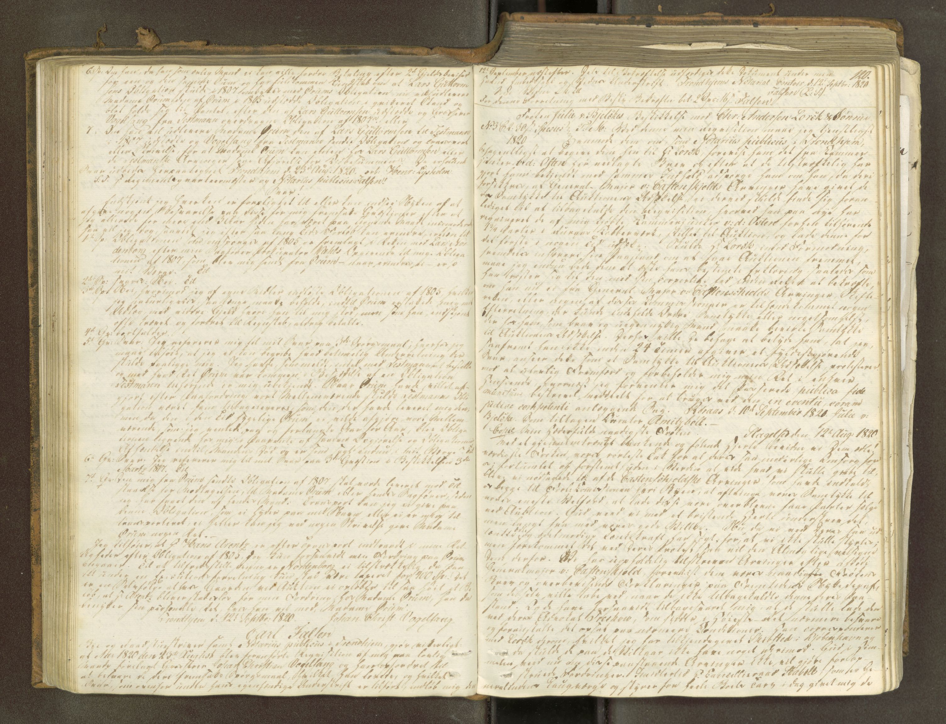 Trondheim byfogd, SAT/A-0003/1/6/6A/L0017: Notarialprotokoll, 1817-1831, p. 119b-120a