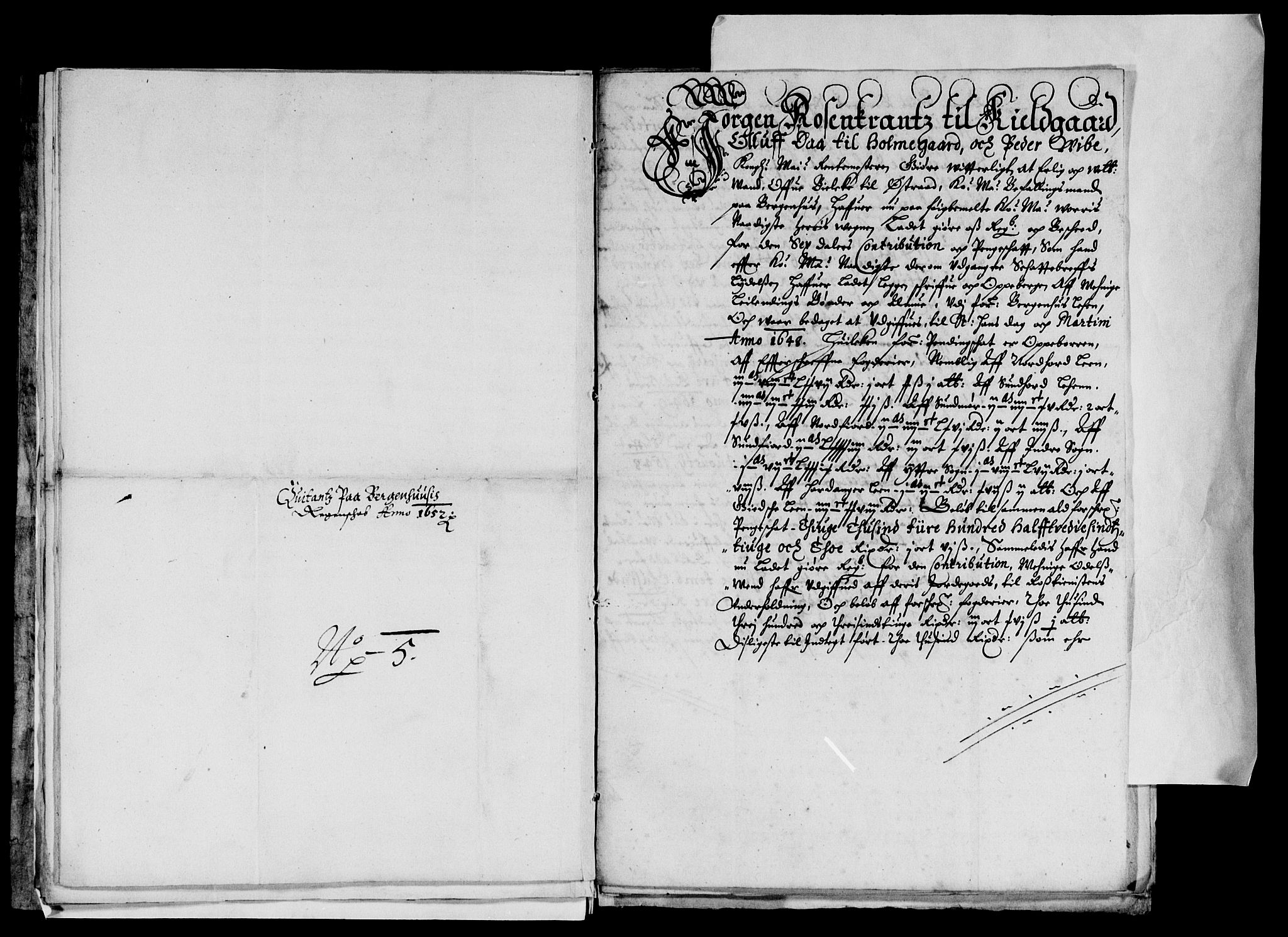 Rentekammeret inntil 1814, Reviderte regnskaper, Lensregnskaper, AV/RA-EA-5023/R/Rb/Rbt/L0124: Bergenhus len, 1652-1654