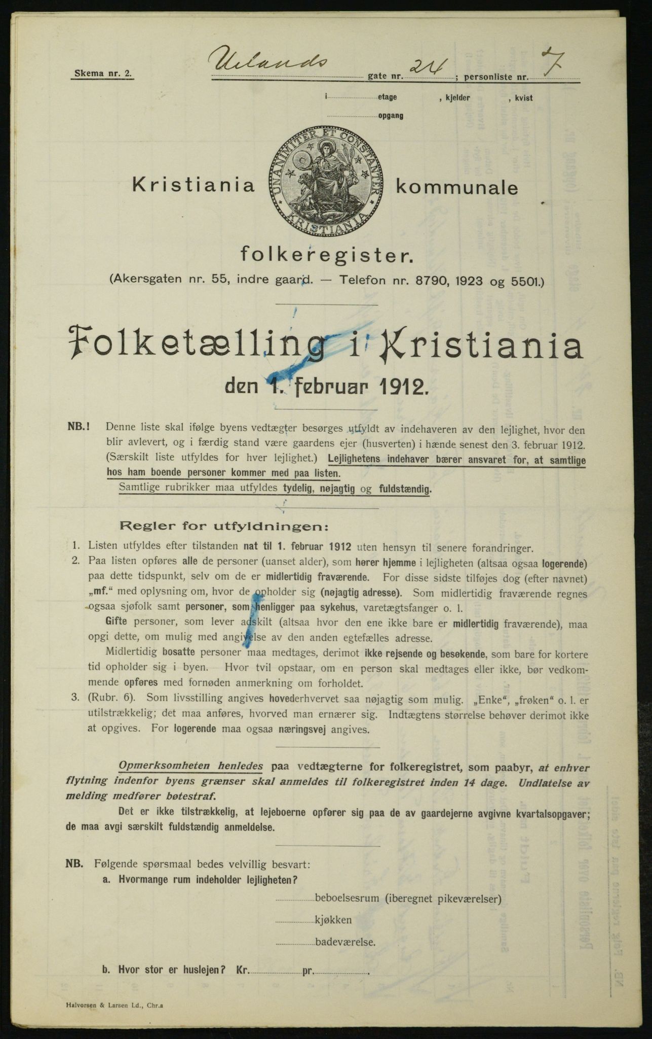 OBA, Municipal Census 1912 for Kristiania, 1912, p. 118693