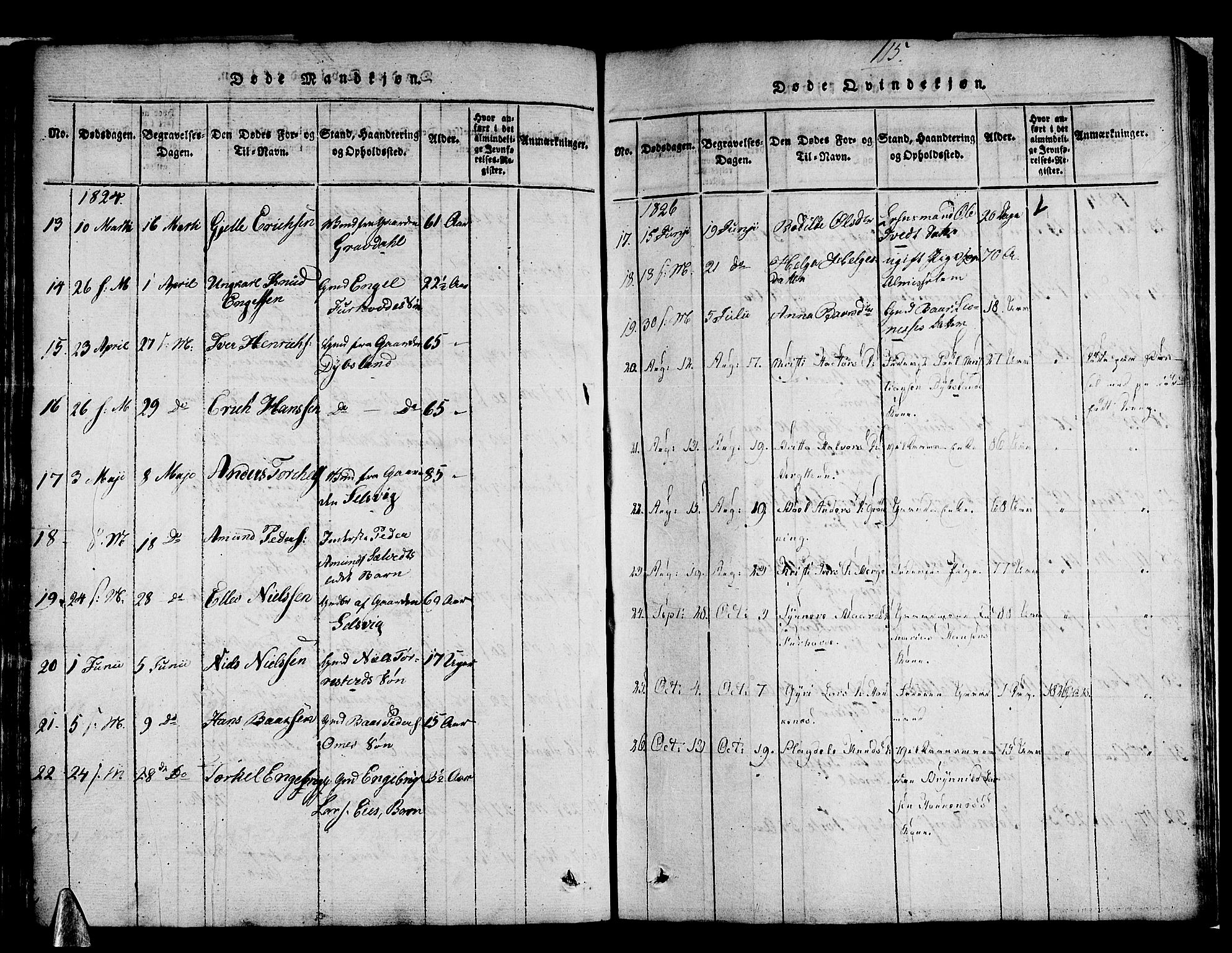 Strandebarm sokneprestembete, AV/SAB-A-78401/H/Haa: Parish register (official) no. A 5, 1816-1826, p. 115