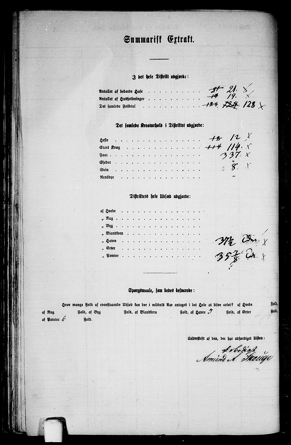 RA, 1865 census for Manger, 1865, p. 41