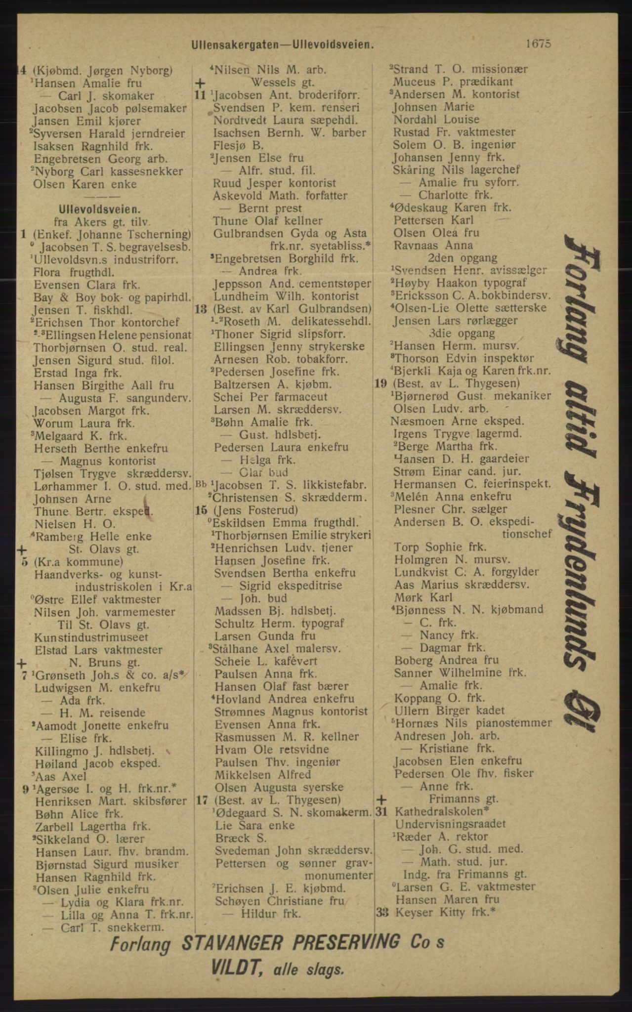Kristiania/Oslo adressebok, PUBL/-, 1913, p. 1631