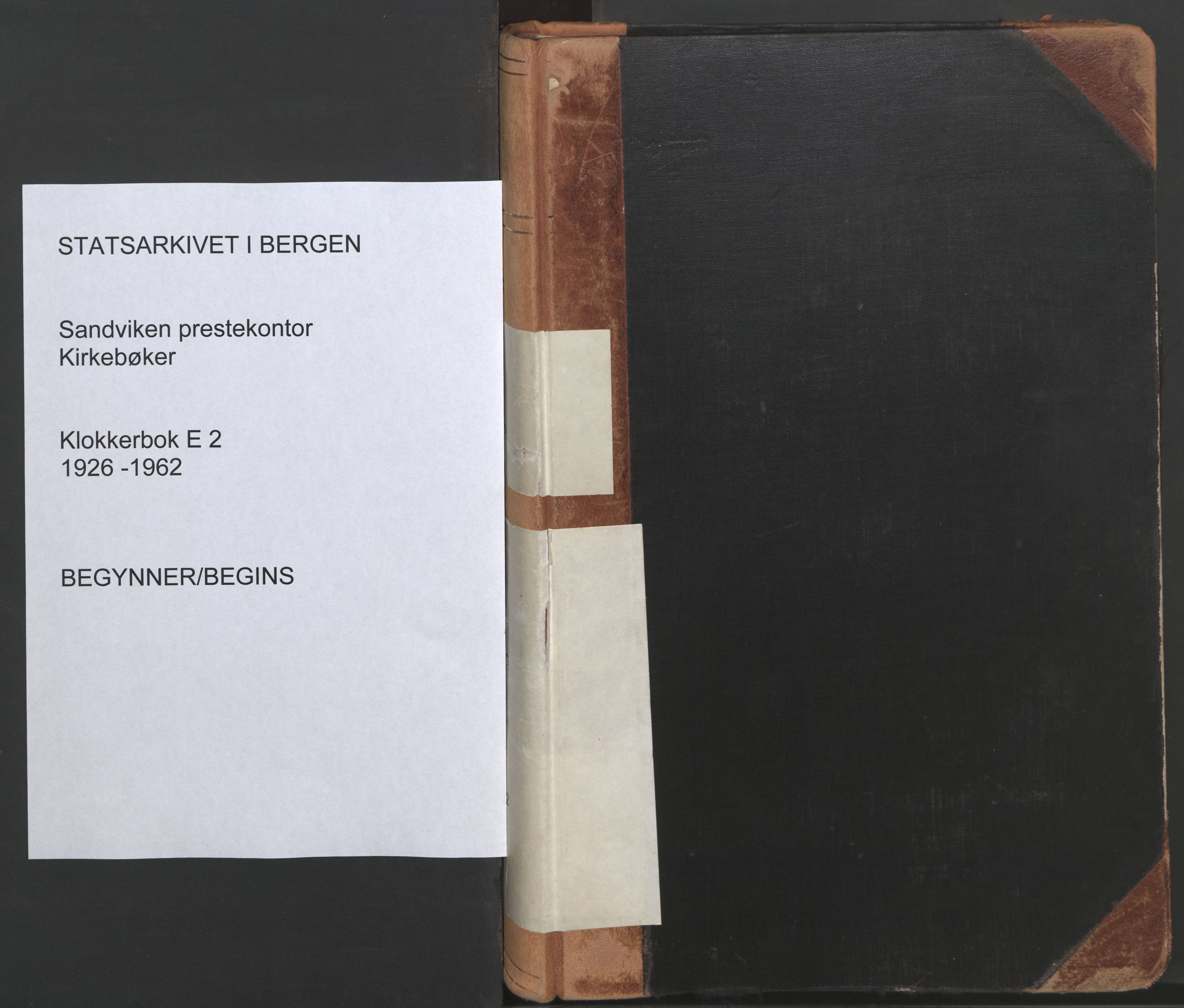 Sandviken Sokneprestembete, SAB/A-77601/H/Hb/L0018: Parish register (copy) no. E 2, 1926-1962