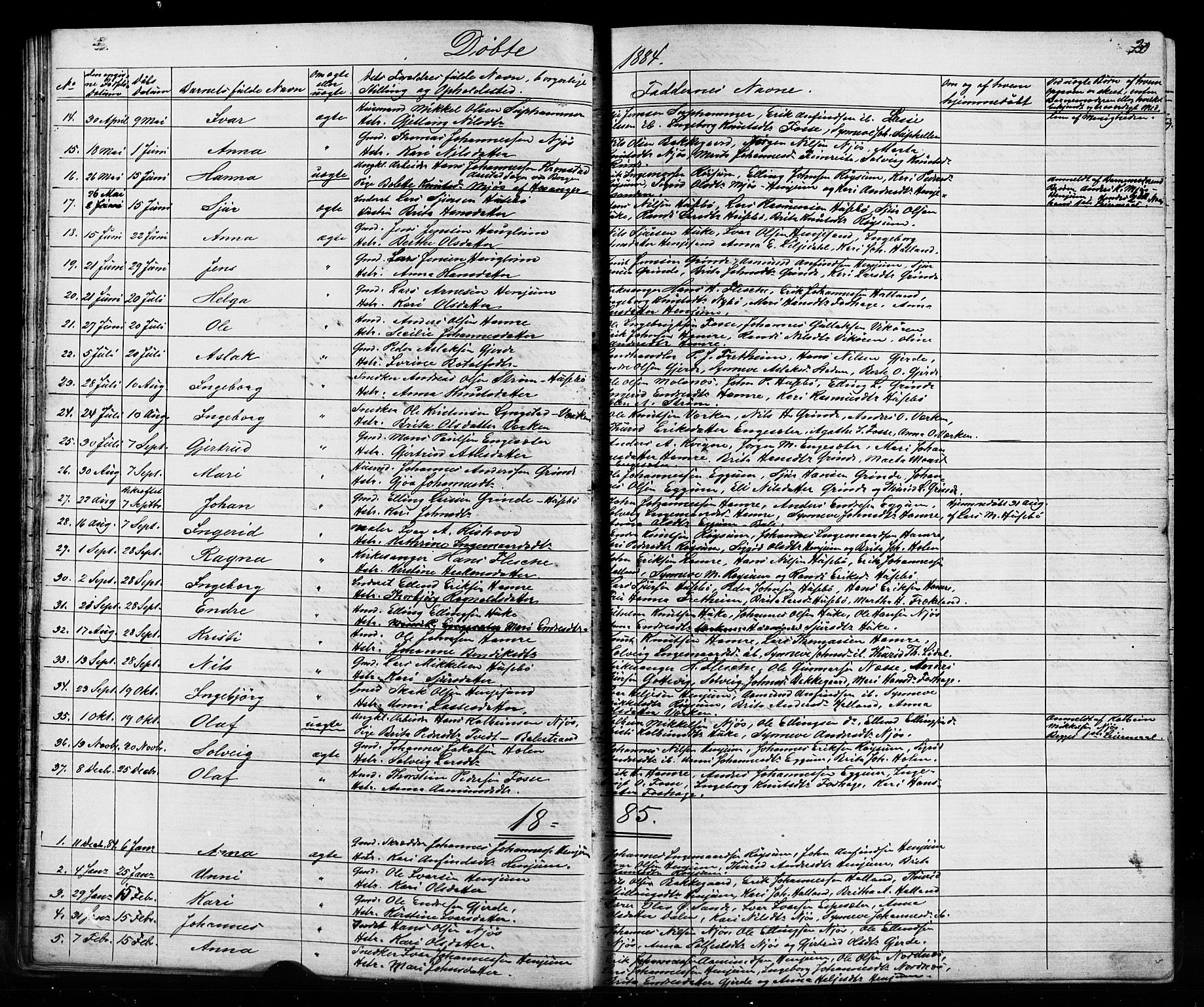 Leikanger sokneprestembete, SAB/A-81001: Parish register (copy) no. A 1, 1873-1916, p. 20
