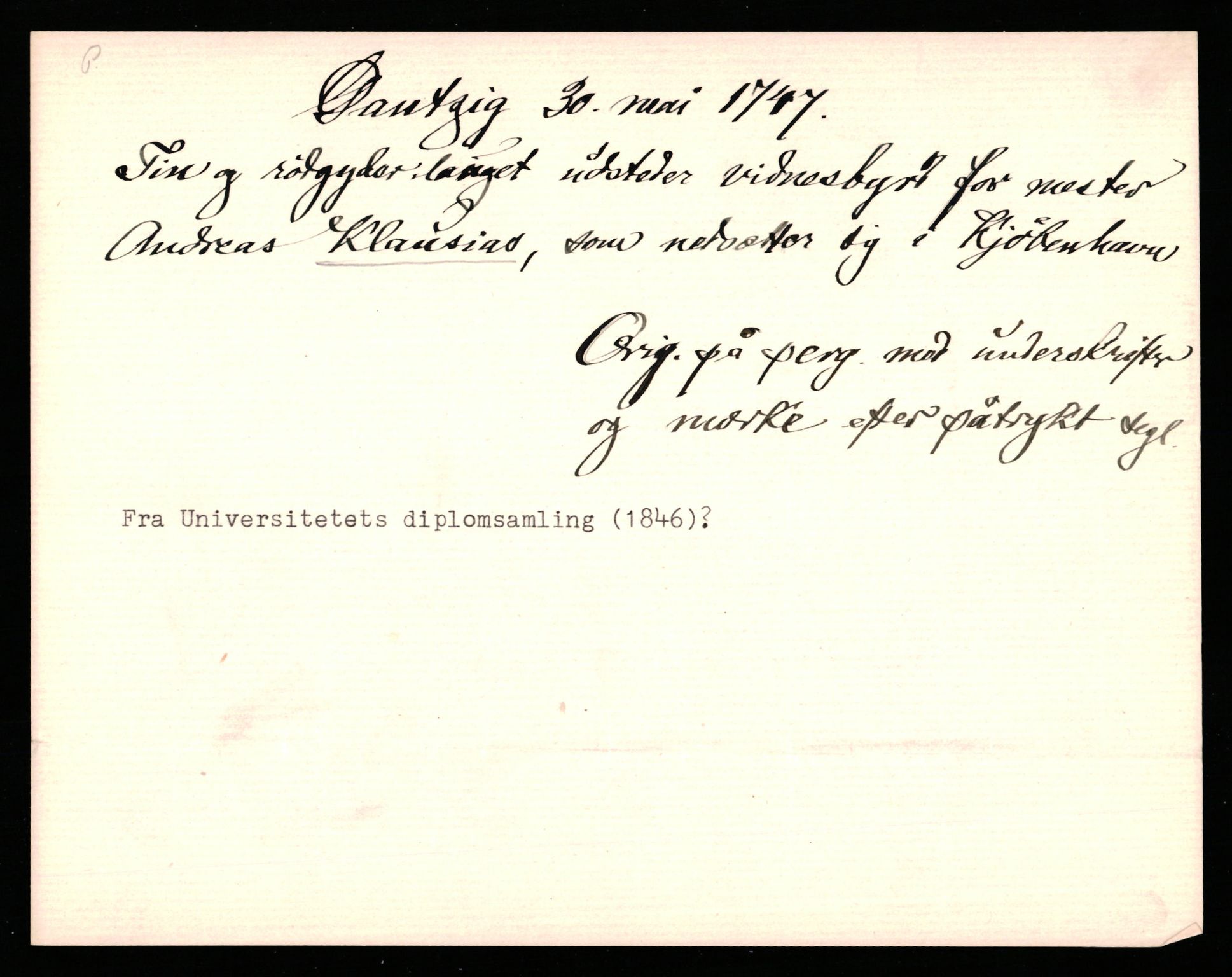 Riksarkivets diplomsamling, AV/RA-EA-5965/F35/F35c/L0011: Riksarkivets diplomer, pergament, 1672-1823, p. 81