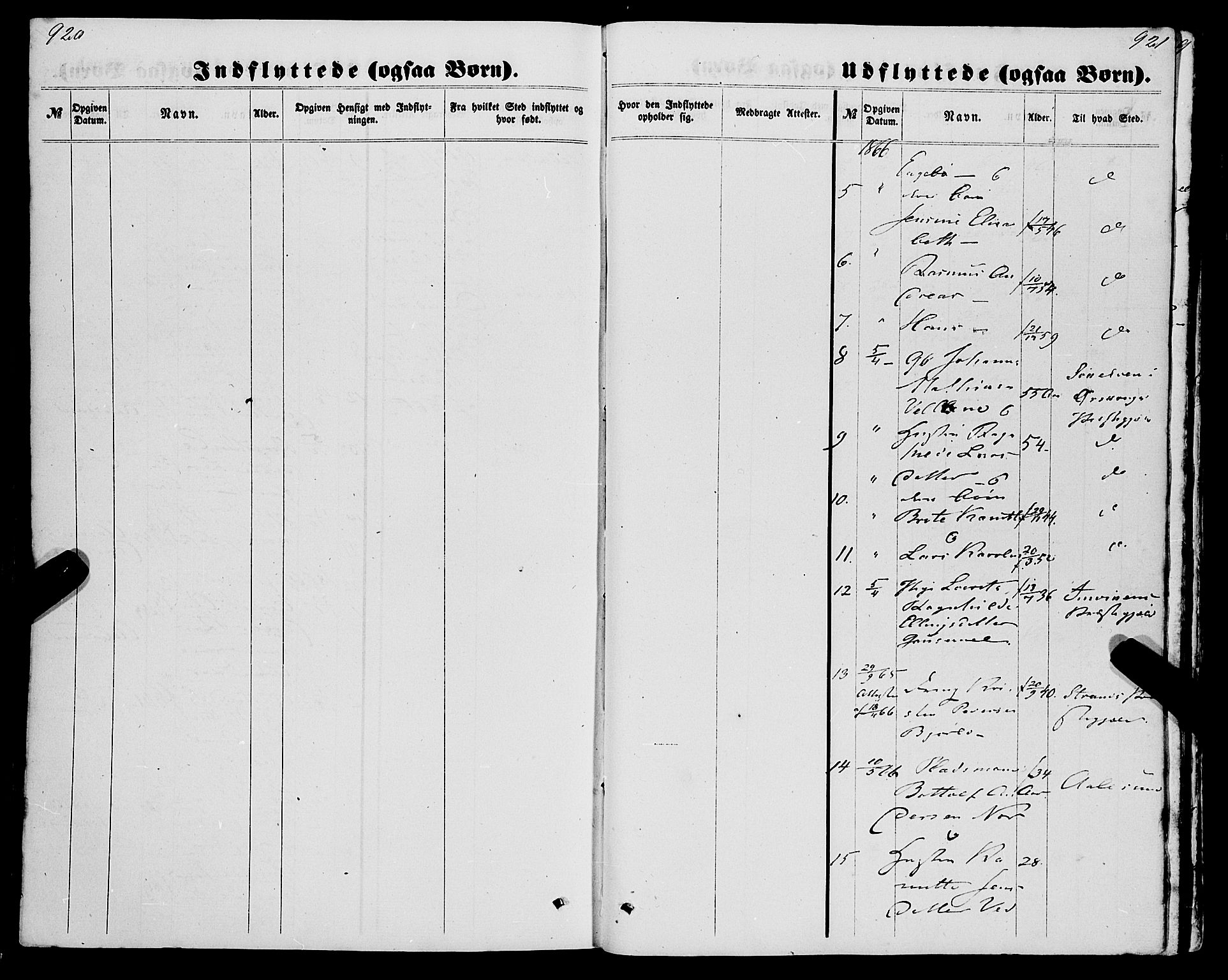 Eid sokneprestembete, SAB/A-82301/H/Haa/Haaa/L0009: Parish register (official) no. A 9, 1861-1868, p. 920-921