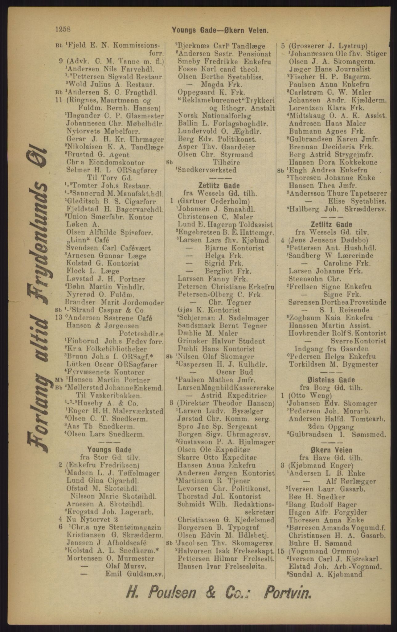 Kristiania/Oslo adressebok, PUBL/-, 1902, p. 1258