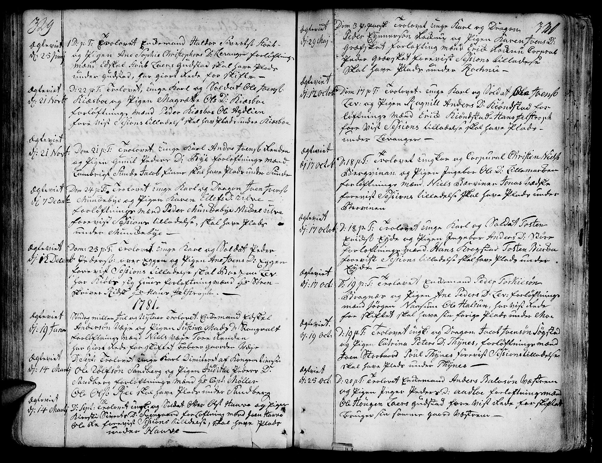 Ministerialprotokoller, klokkerbøker og fødselsregistre - Nord-Trøndelag, SAT/A-1458/717/L0141: Parish register (official) no. 717A01, 1747-1803, p. 329-330