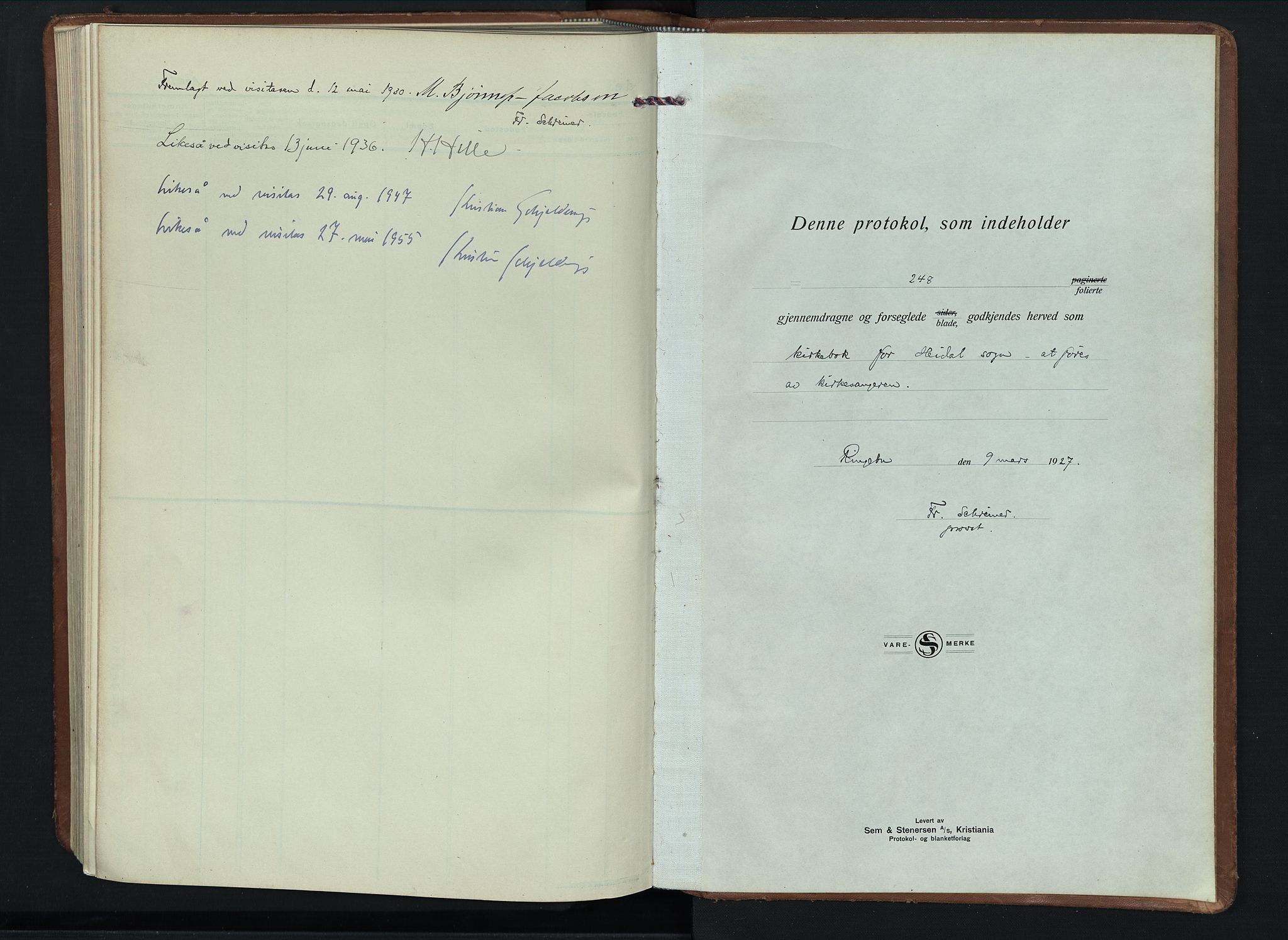 Sel prestekontor, SAH/PREST-074/H/Ha/Hab/L0006: Parish register (copy) no. 6, 1923-1953