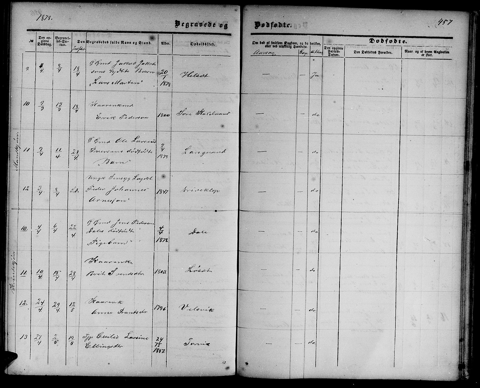 Ministerialprotokoller, klokkerbøker og fødselsregistre - Møre og Romsdal, AV/SAT-A-1454/511/L0157: Parish register (copy) no. 511C03, 1864-1884, p. 457