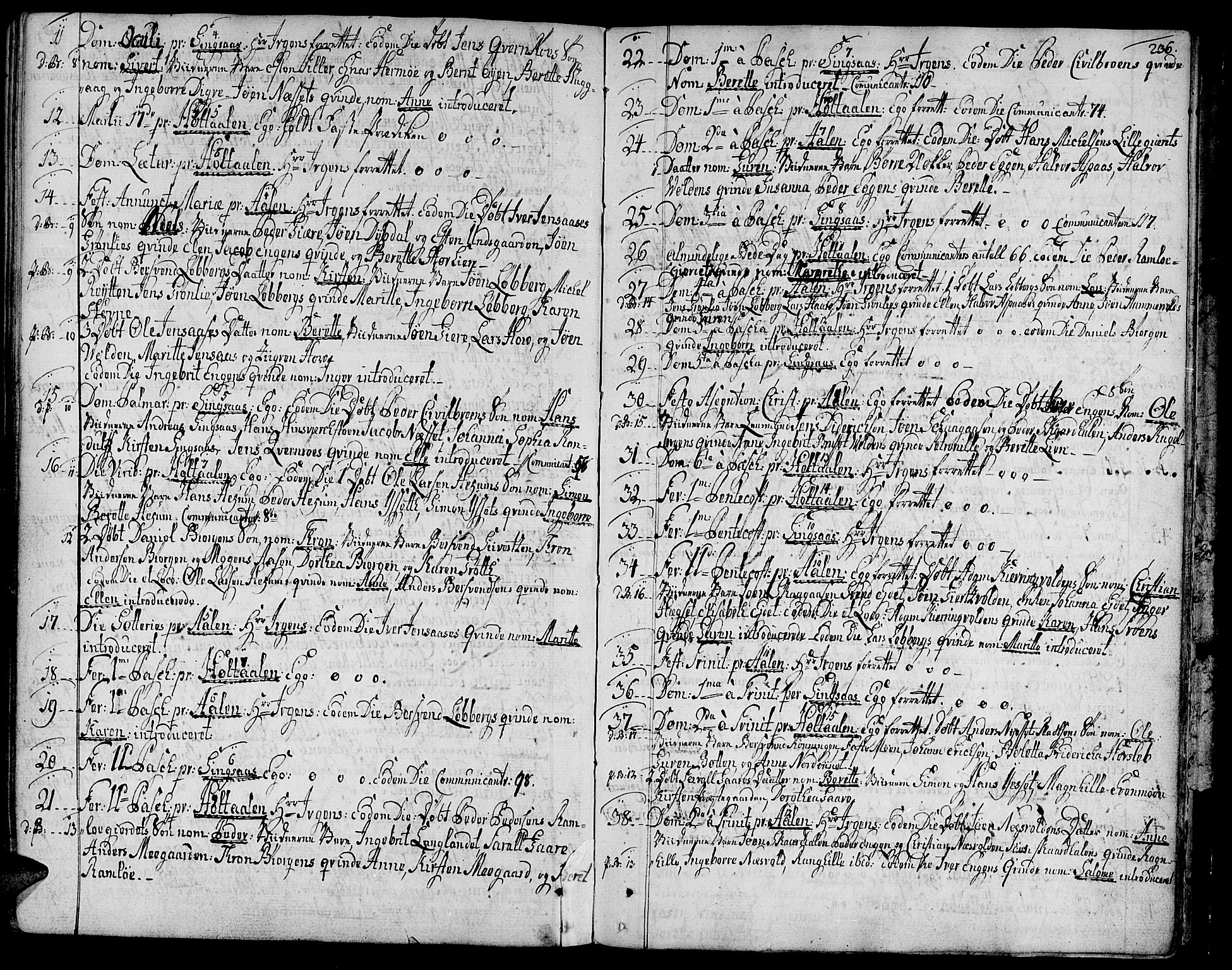 Ministerialprotokoller, klokkerbøker og fødselsregistre - Sør-Trøndelag, AV/SAT-A-1456/685/L0952: Parish register (official) no. 685A01, 1745-1804, p. 236