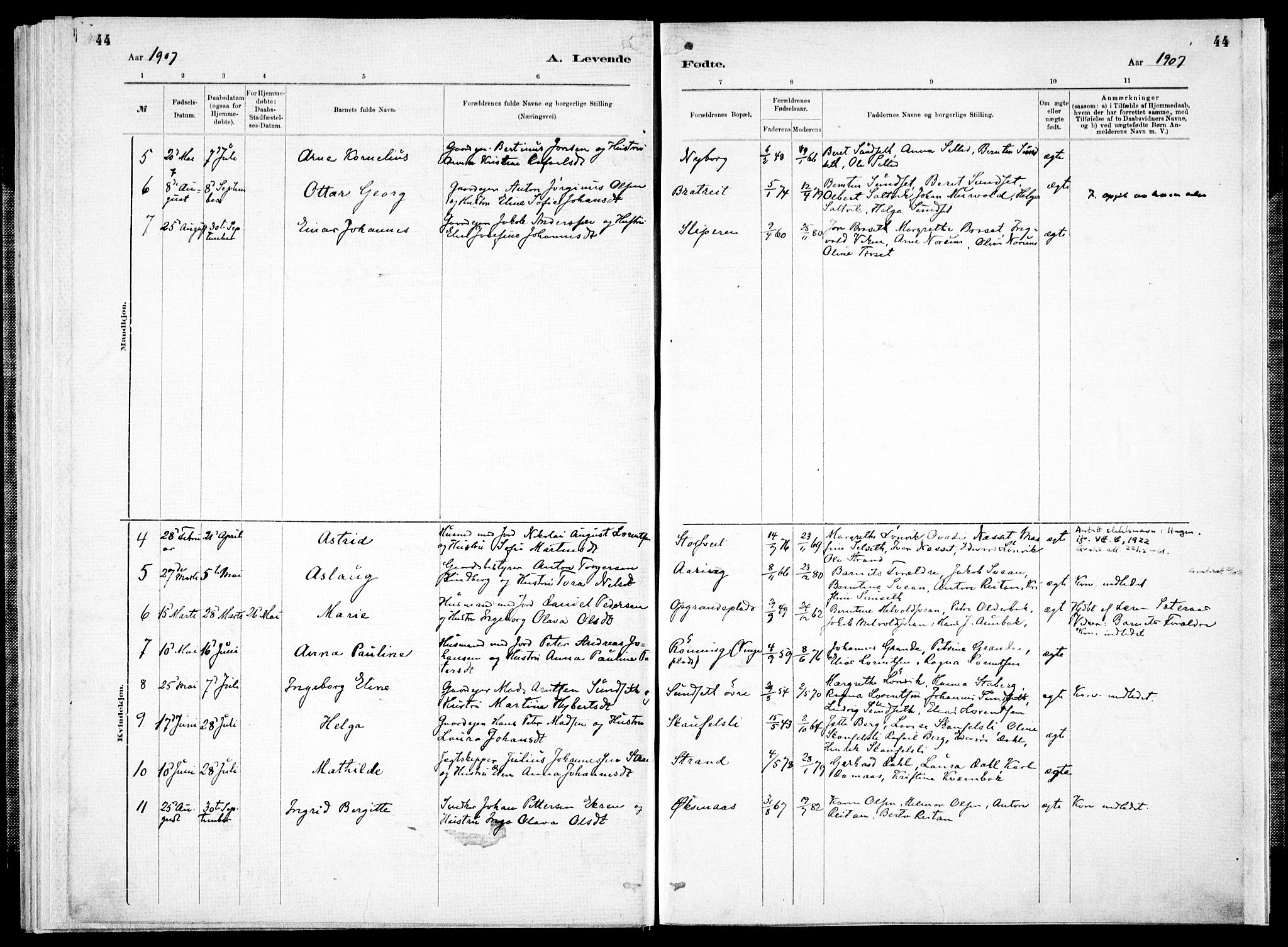 Ministerialprotokoller, klokkerbøker og fødselsregistre - Nord-Trøndelag, AV/SAT-A-1458/733/L0325: Parish register (official) no. 733A04, 1884-1908, p. 44