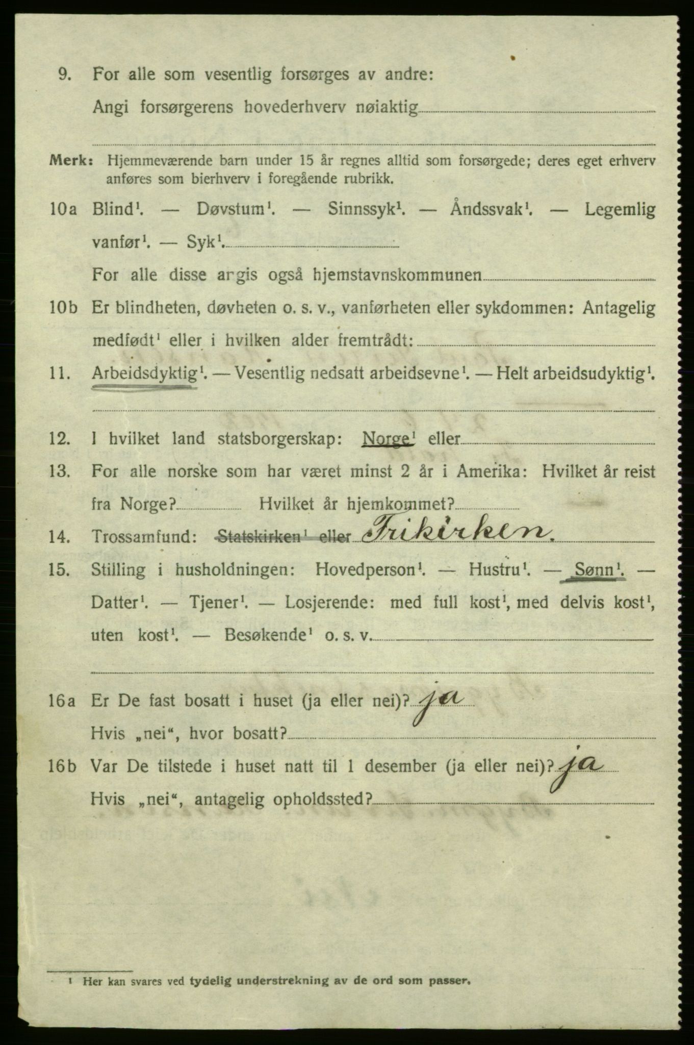 SAO, 1920 census for Fredrikshald, 1920, p. 25140