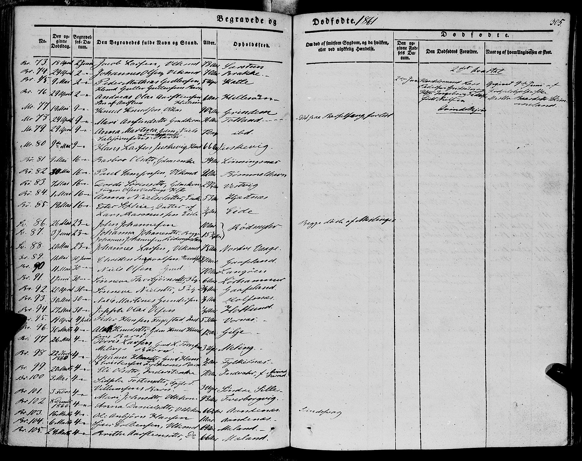 Finnås sokneprestembete, AV/SAB-A-99925/H/Ha/Haa/Haaa/L0007: Parish register (official) no. A 7, 1850-1862, p. 305