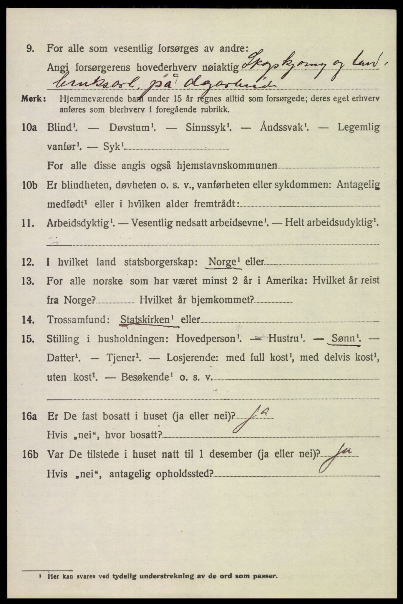 SAH, 1920 census for Vinger, 1920, p. 5677