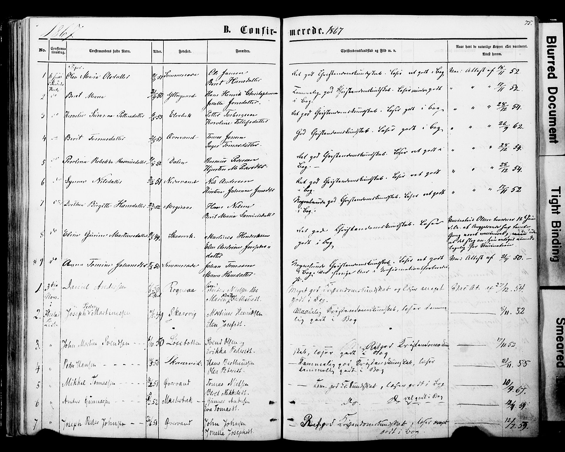 Ibestad sokneprestembete, SATØ/S-0077/H/Ha/Haa/L0013kirke: Parish register (official) no. 13, 1865-1879, p. 75