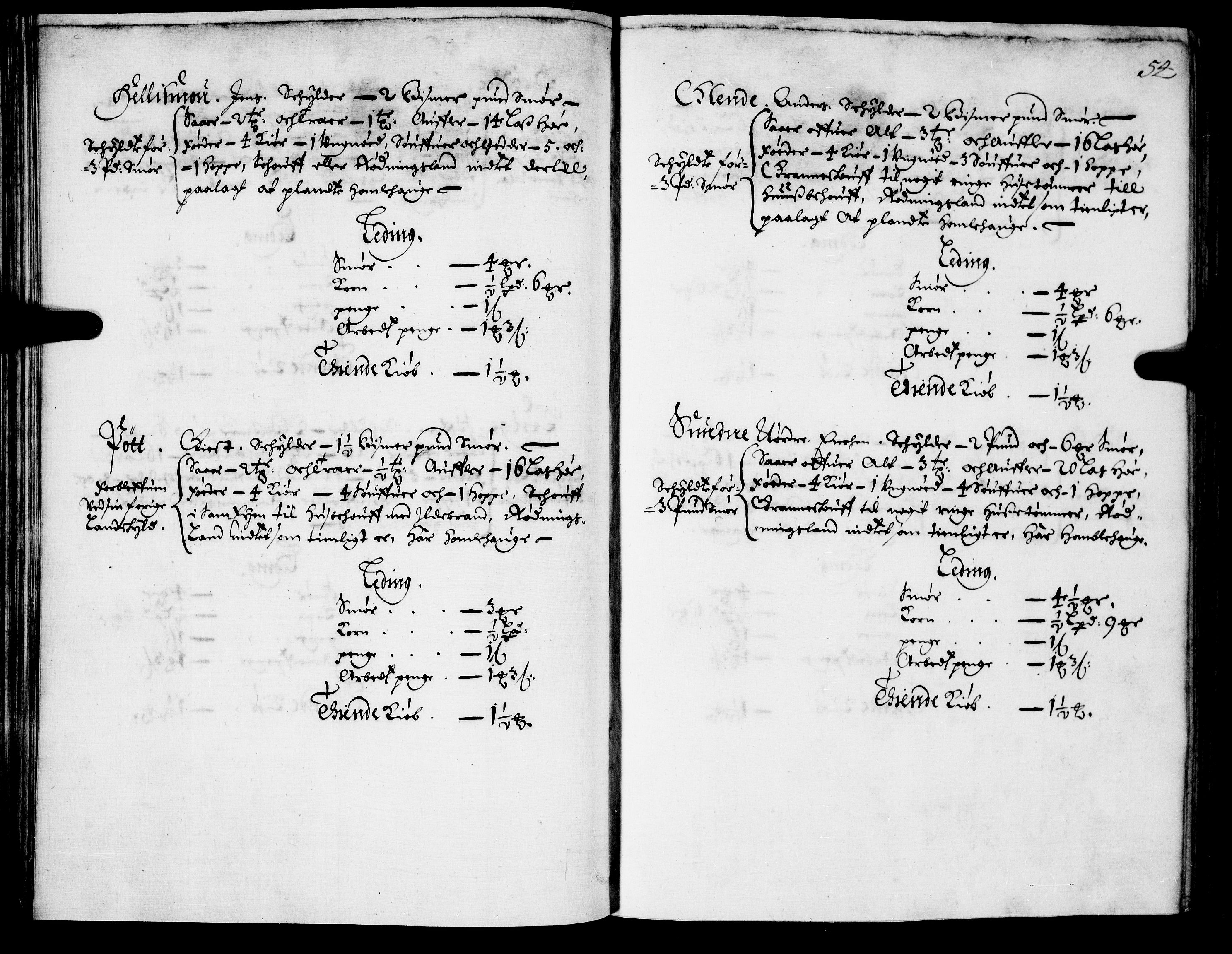 Rentekammeret inntil 1814, Realistisk ordnet avdeling, AV/RA-EA-4070/N/Nb/Nba/L0021: Brunla len, 1667, p. 53b-54a