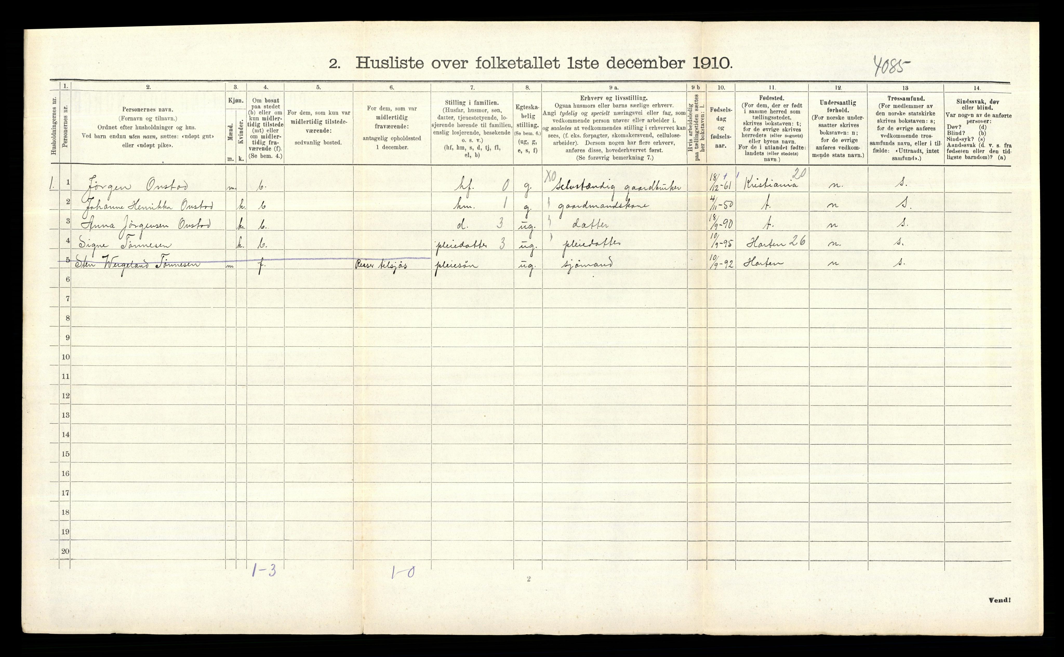 RA, 1910 census for Skiptvet, 1910, p. 156