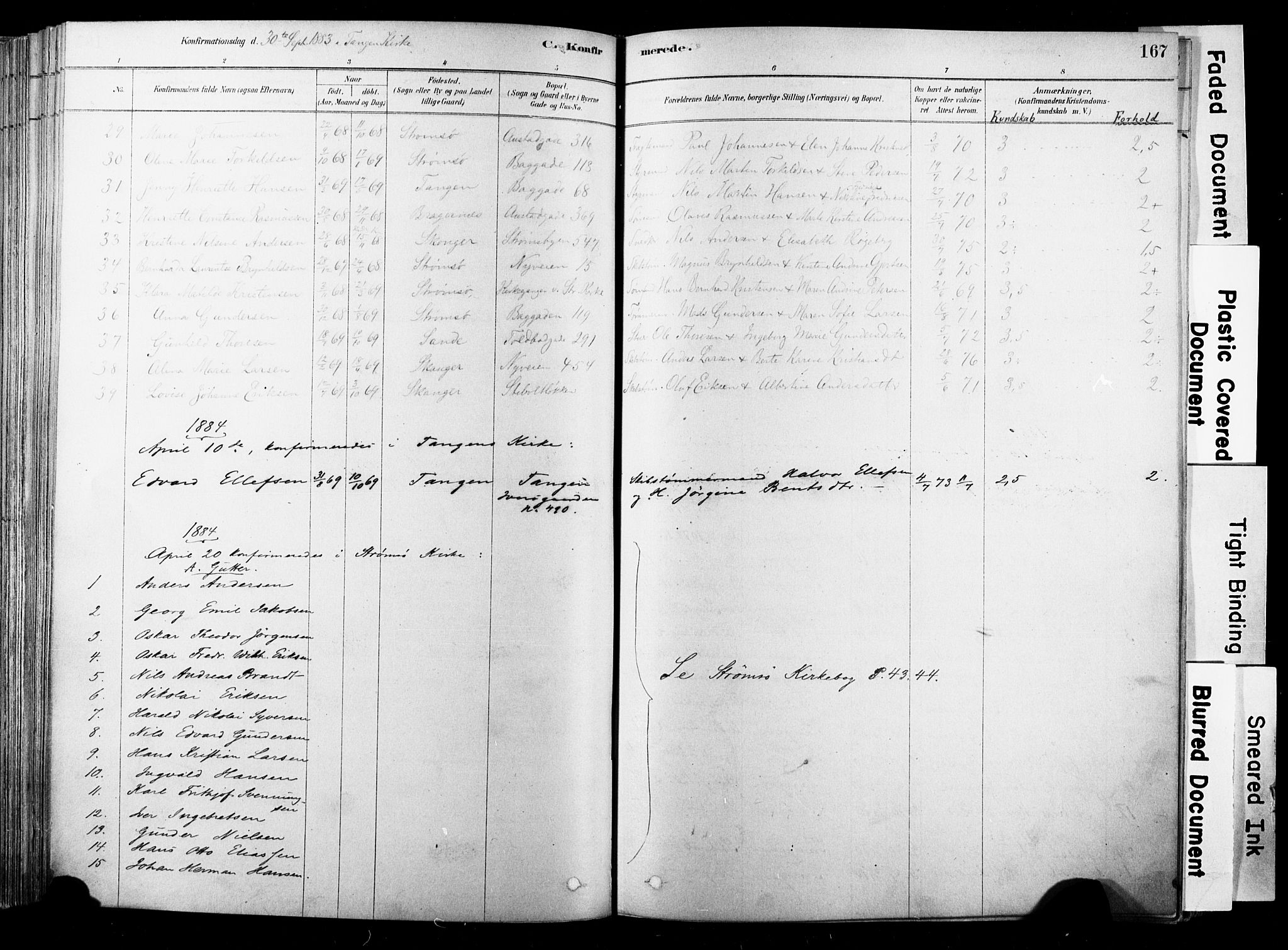Strømsø kirkebøker, SAKO/A-246/F/Fb/L0006: Parish register (official) no. II 6, 1879-1910, p. 167