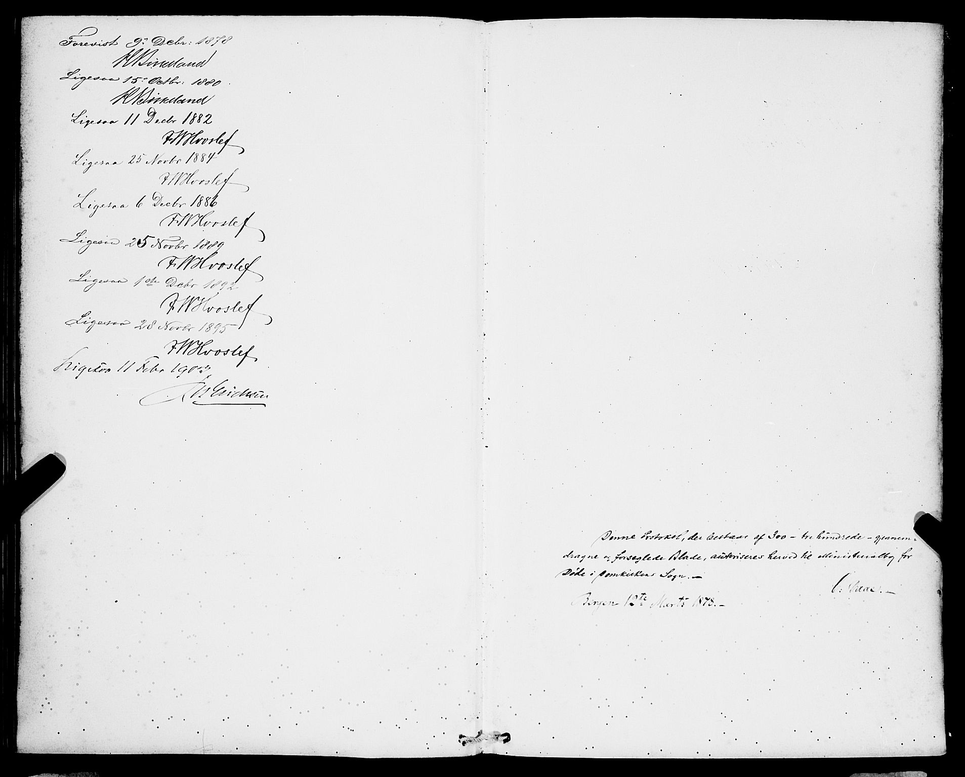 Domkirken sokneprestembete, SAB/A-74801/H/Hab/L0041: Parish register (copy) no. E 5, 1878-1900