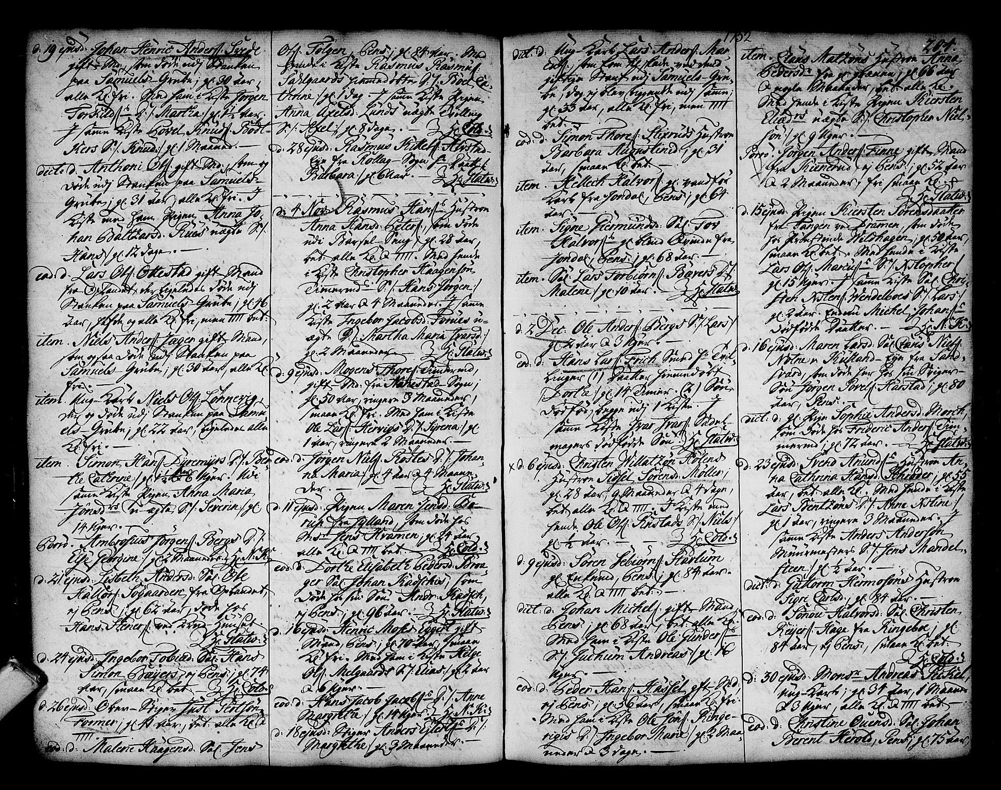 Kongsberg kirkebøker, SAKO/A-22/F/Fa/L0003: Parish register (official) no. I 3, 1744-1755, p. 204