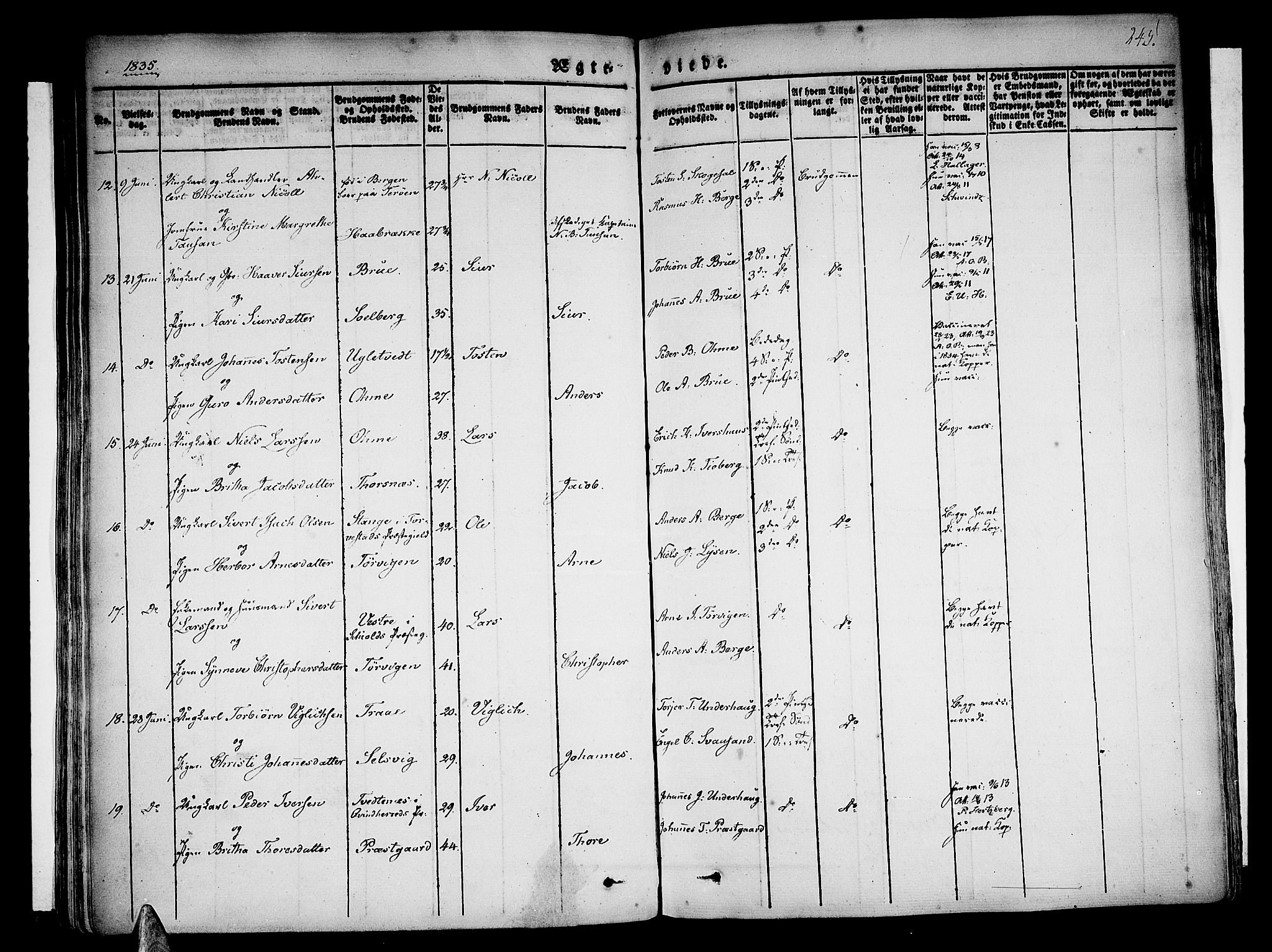 Strandebarm sokneprestembete, AV/SAB-A-78401/H/Haa: Parish register (official) no. A 6, 1826-1843, p. 245