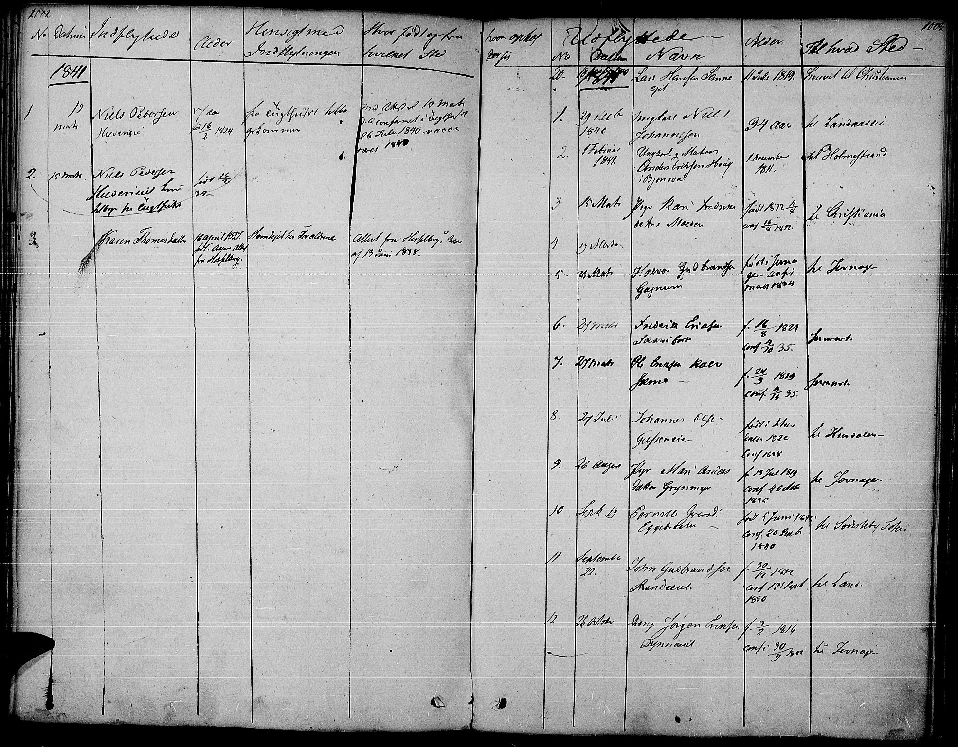 Gran prestekontor, SAH/PREST-112/H/Ha/Haa/L0010: Parish register (official) no. 10, 1824-1842, p. 1002-1003