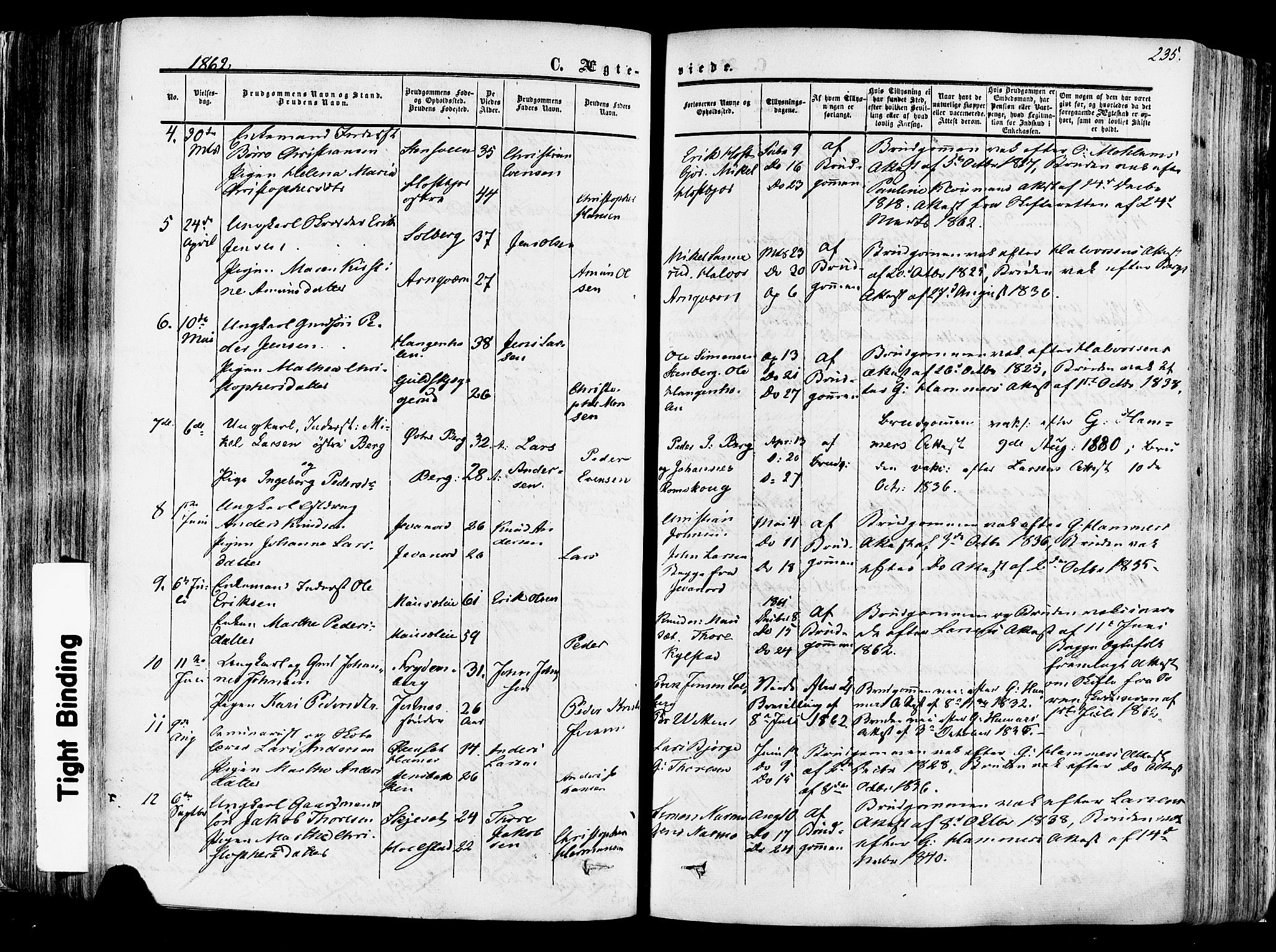 Vang prestekontor, Hedmark, SAH/PREST-008/H/Ha/Haa/L0013: Parish register (official) no. 13, 1855-1879, p. 235