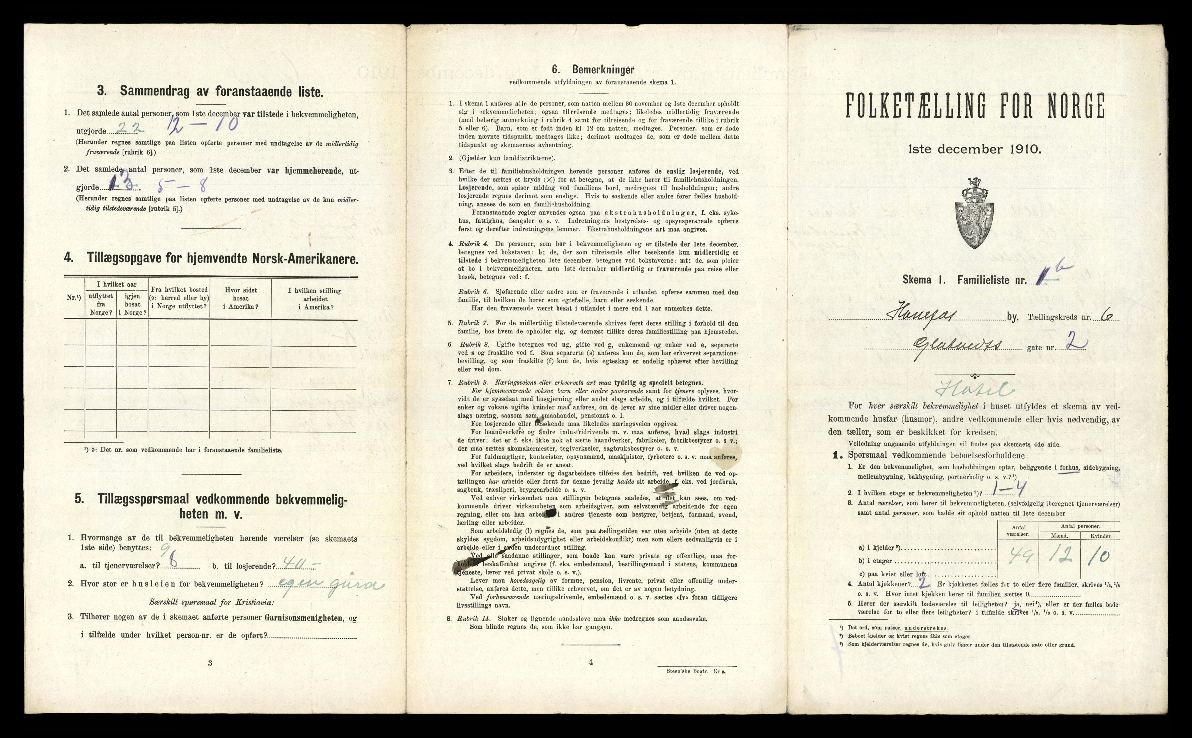 RA, 1910 census for Hønefoss, 1910, p. 1119