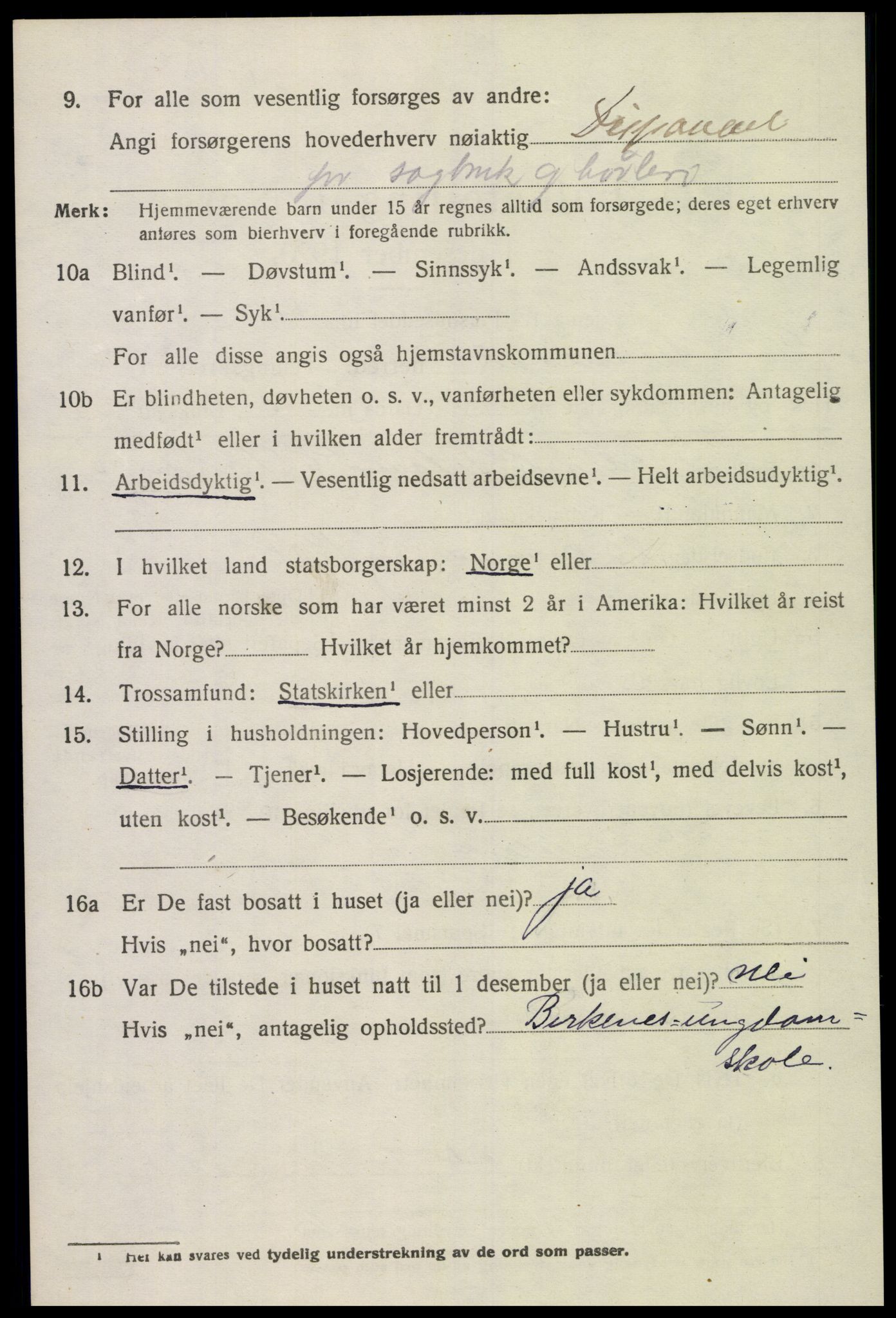 SAK, 1920 census for Sør-Audnedal, 1920, p. 6936