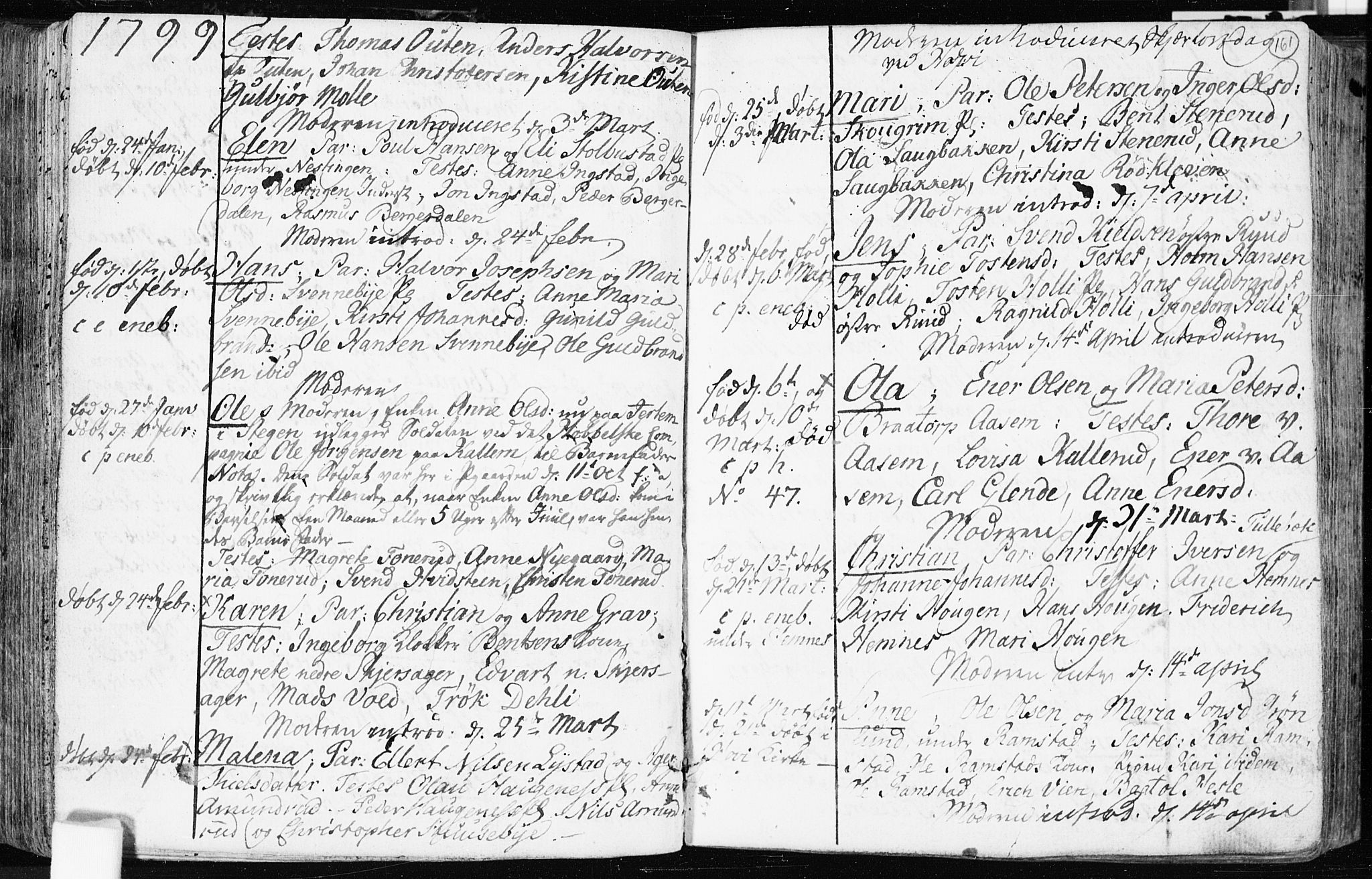 Spydeberg prestekontor Kirkebøker, AV/SAO-A-10924/F/Fa/L0003: Parish register (official) no. I 3, 1778-1814, p. 161