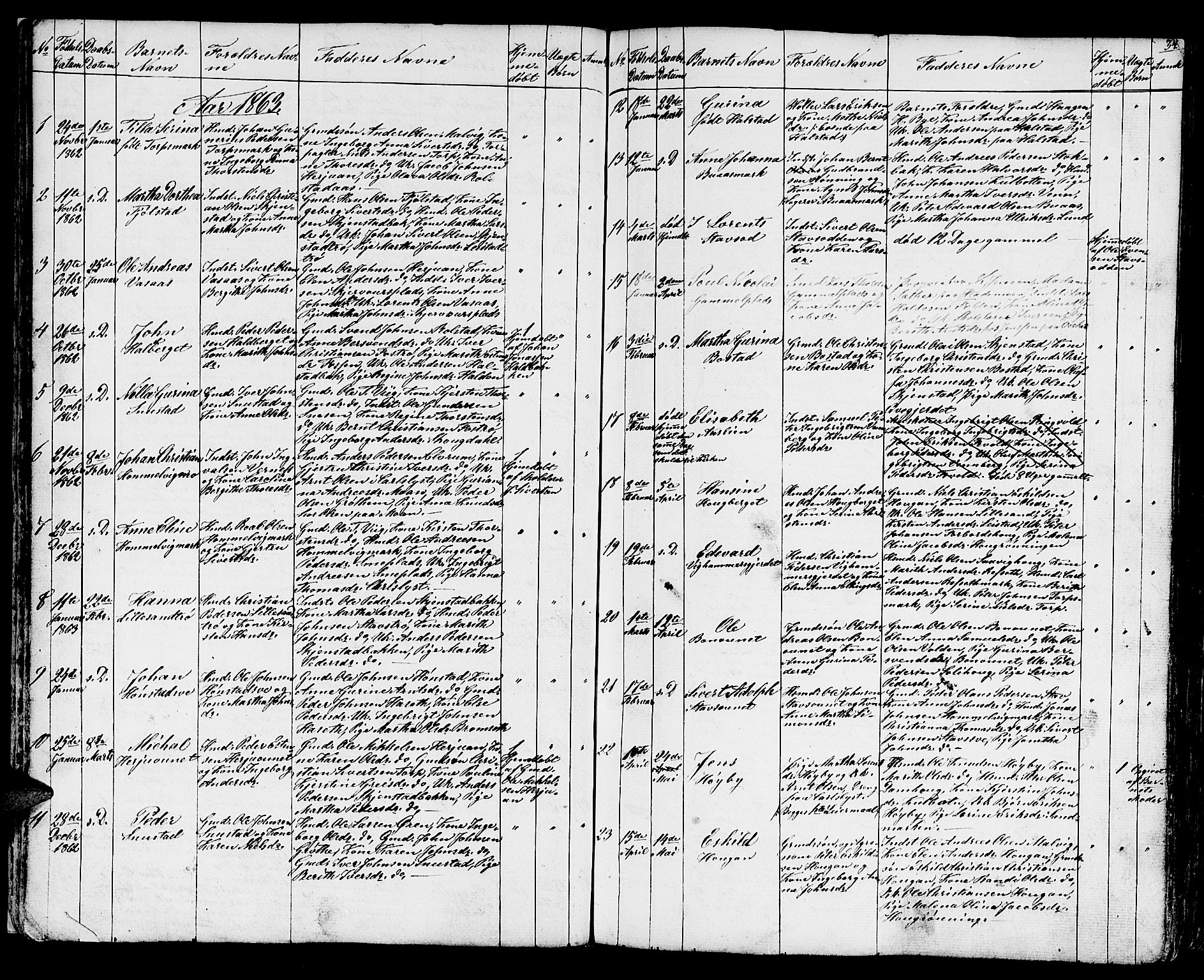 Ministerialprotokoller, klokkerbøker og fødselsregistre - Sør-Trøndelag, AV/SAT-A-1456/616/L0422: Parish register (copy) no. 616C05, 1850-1888, p. 34