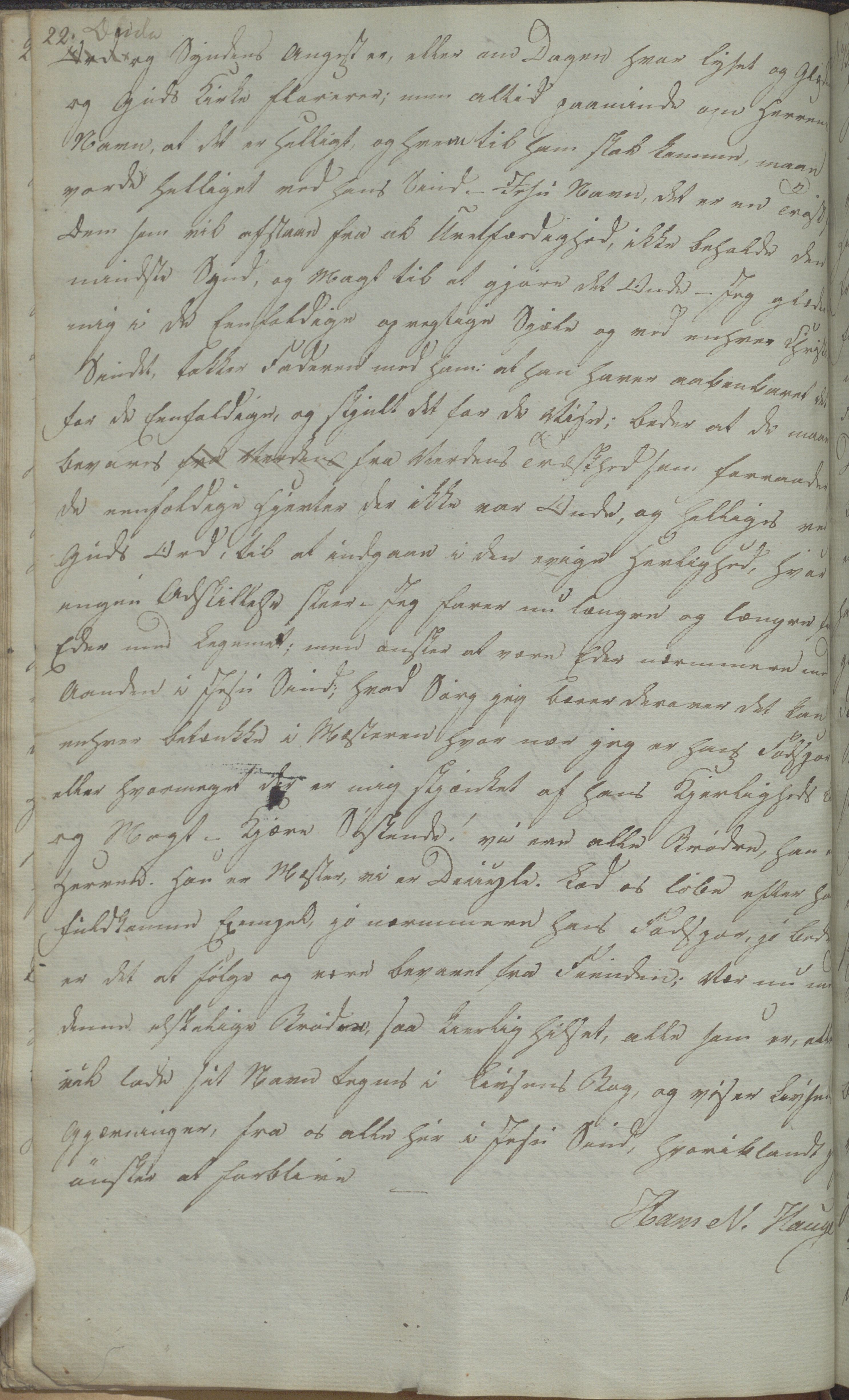 Heggtveitsamlingen, TMF/A-1007/H/L0052/0001: Innbundne brev Ms. S, med innlagt registratur / Innbundne brev Ms S. , 1801-1823, p. 22