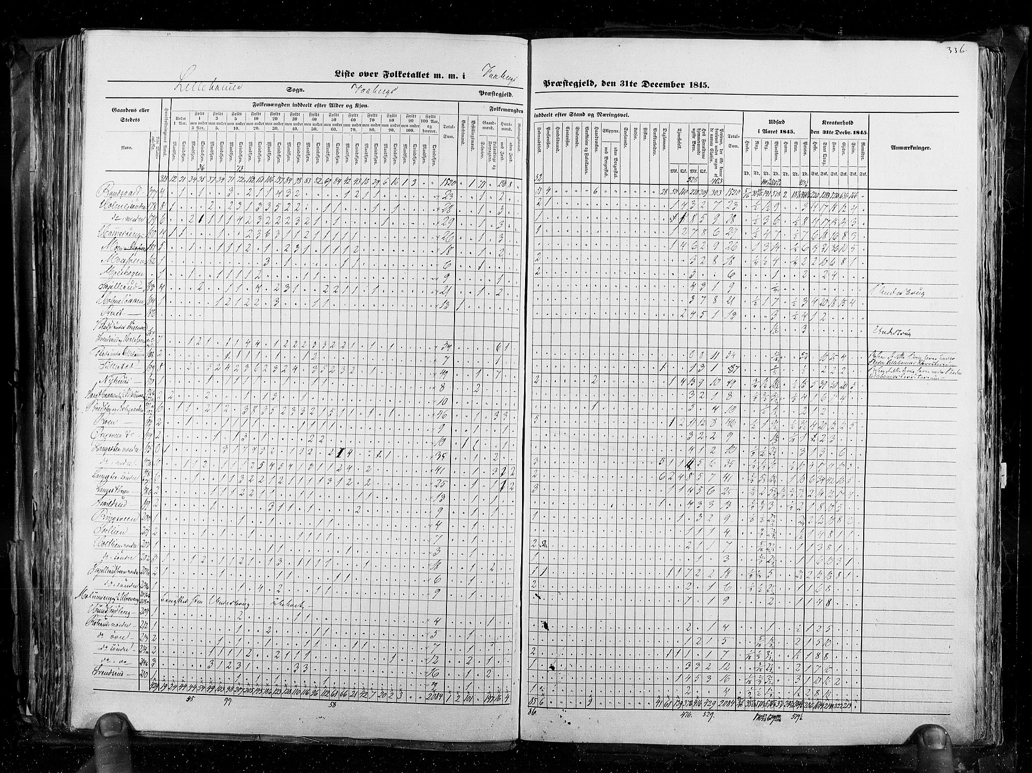 RA, Census 1845, vol. 3: Hedemarken amt og Kristians amt, 1845, p. 336