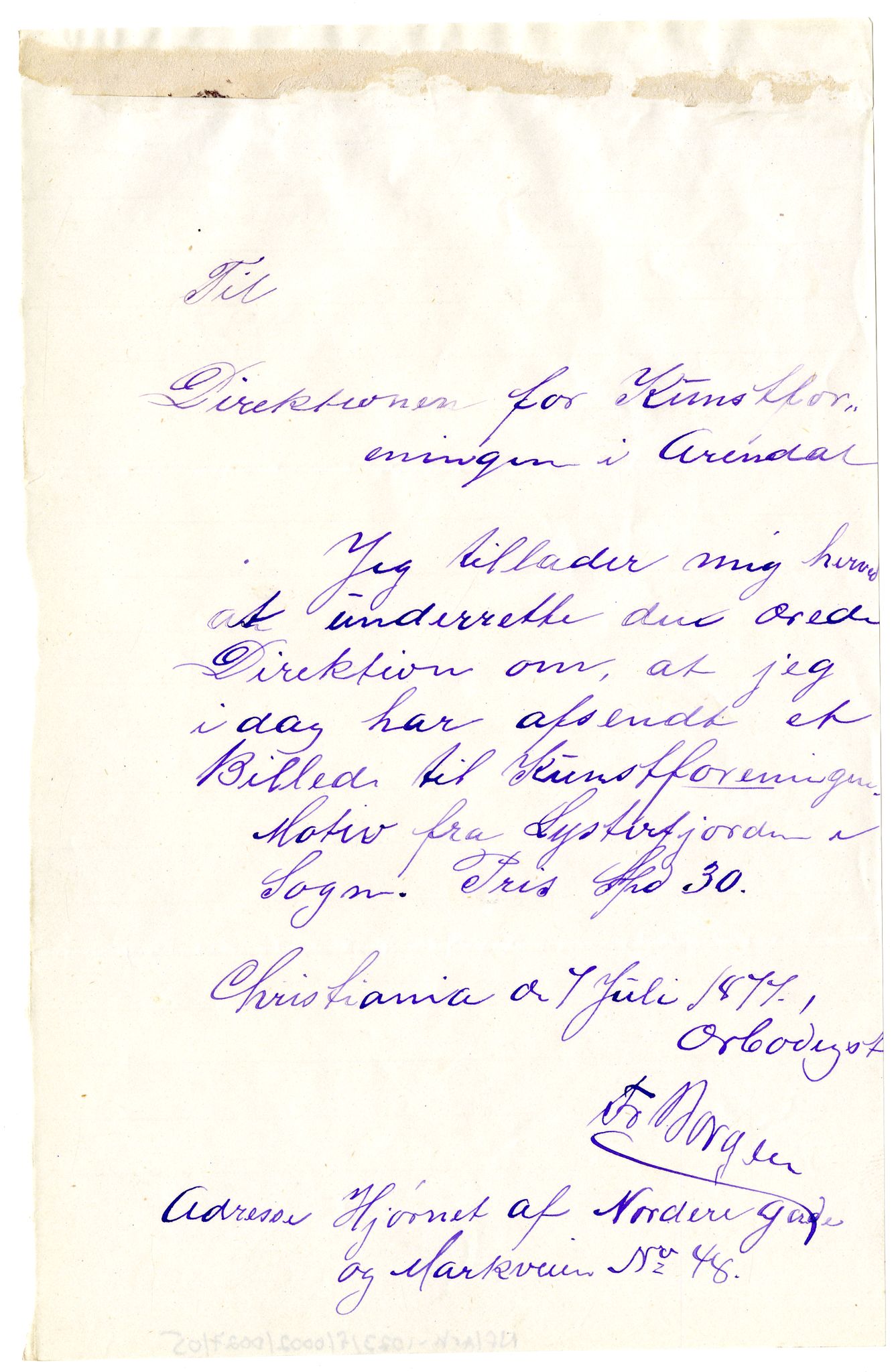 Diderik Maria Aalls brevsamling, NF/Ark-1023/F/L0002: D.M. Aalls brevsamling. B - C, 1799-1889, p. 142