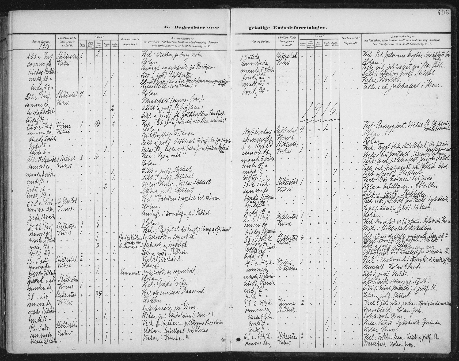 Ministerialprotokoller, klokkerbøker og fødselsregistre - Nord-Trøndelag, AV/SAT-A-1458/723/L0246: Parish register (official) no. 723A15, 1900-1917, p. 405