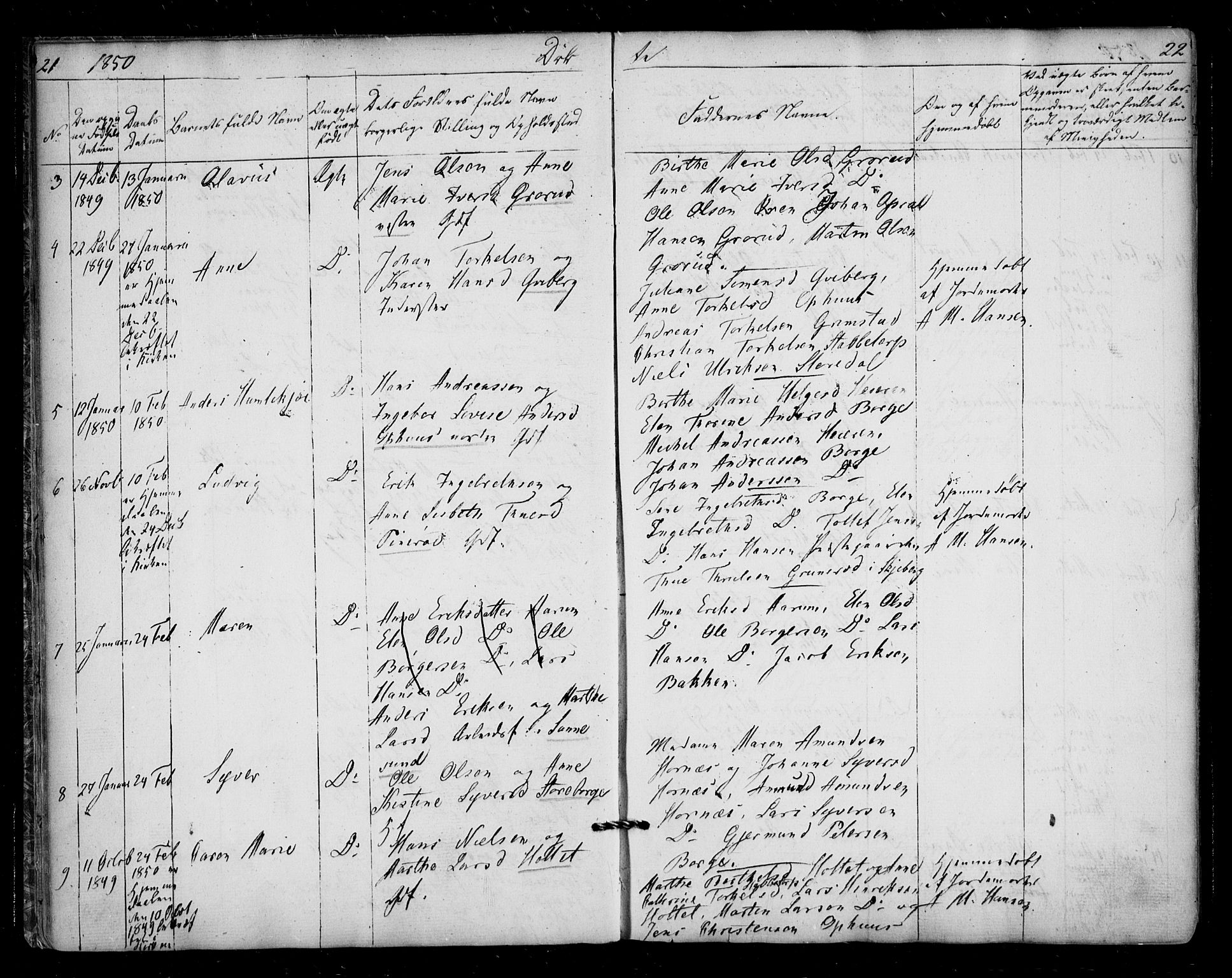 Borge prestekontor Kirkebøker, AV/SAO-A-10903/F/Fa/L0005: Parish register (official) no. I 5, 1848-1860, p. 21-22