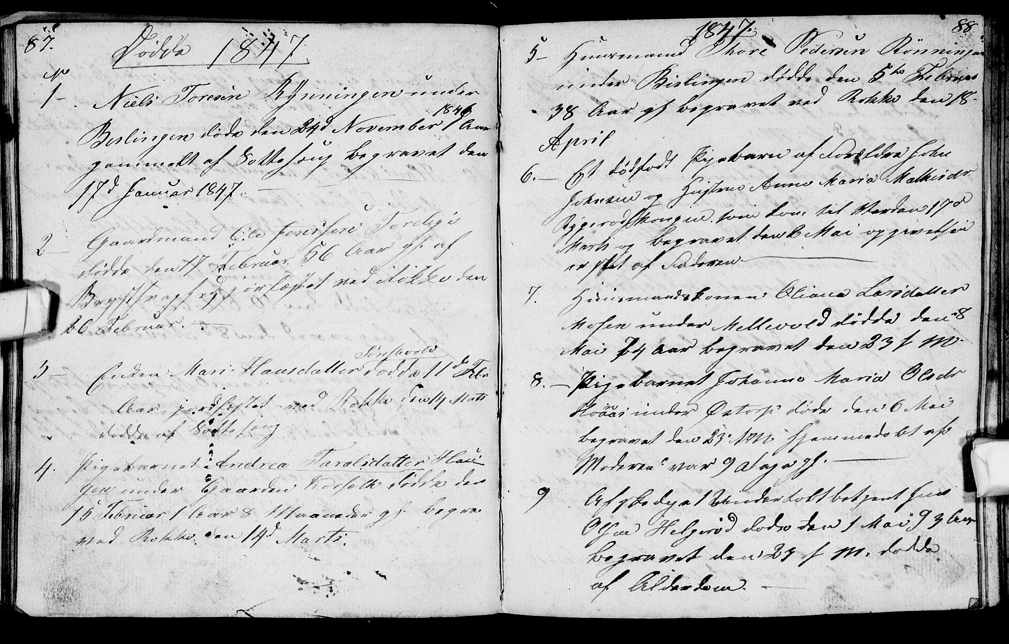 Berg prestekontor Kirkebøker, AV/SAO-A-10902/G/Gc/L0001: Parish register (copy) no. III 1, 1844-1855, p. 87-88