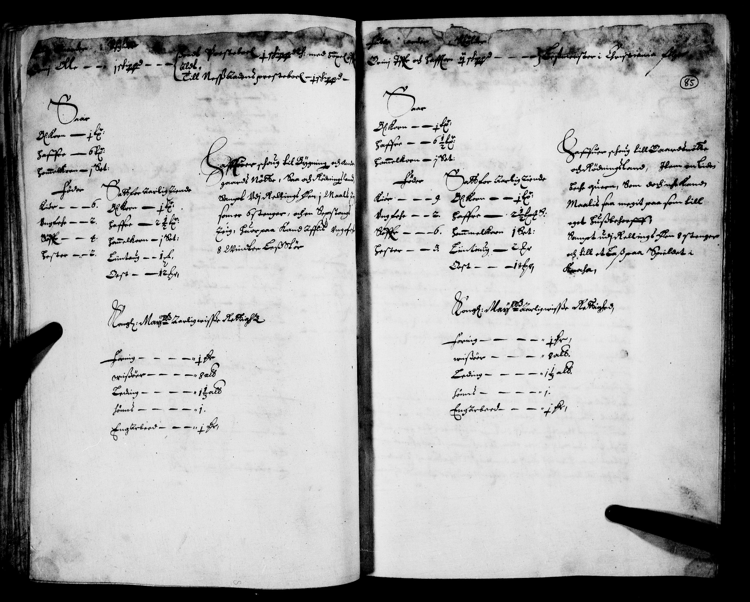 Rentekammeret inntil 1814, Realistisk ordnet avdeling, AV/RA-EA-4070/N/Nb/Nba/L0007: Nedre Romerike fogderi, 1. del, 1666, p. 84b-85a