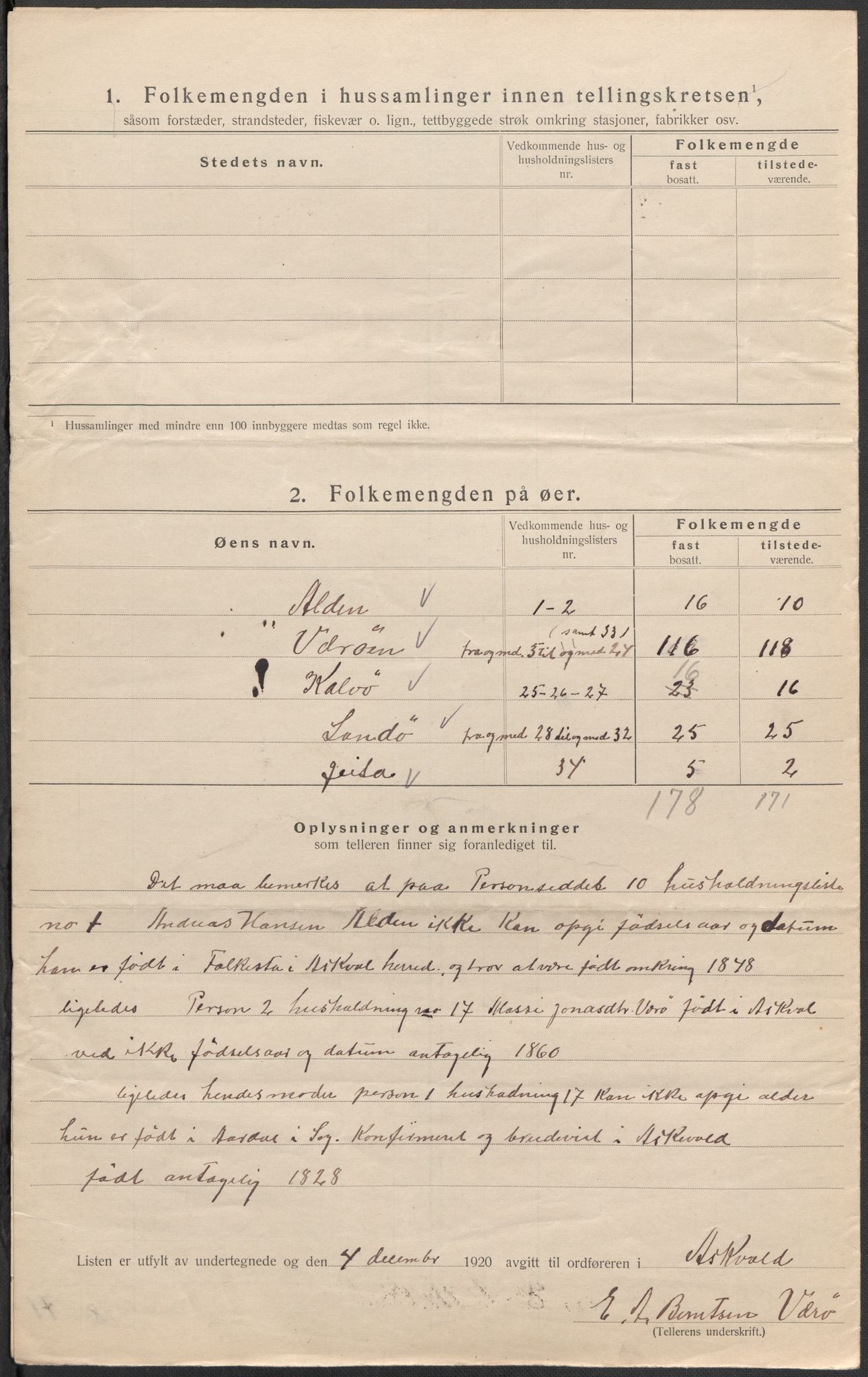 SAB, 1920 census for Askvoll, 1920, p. 64